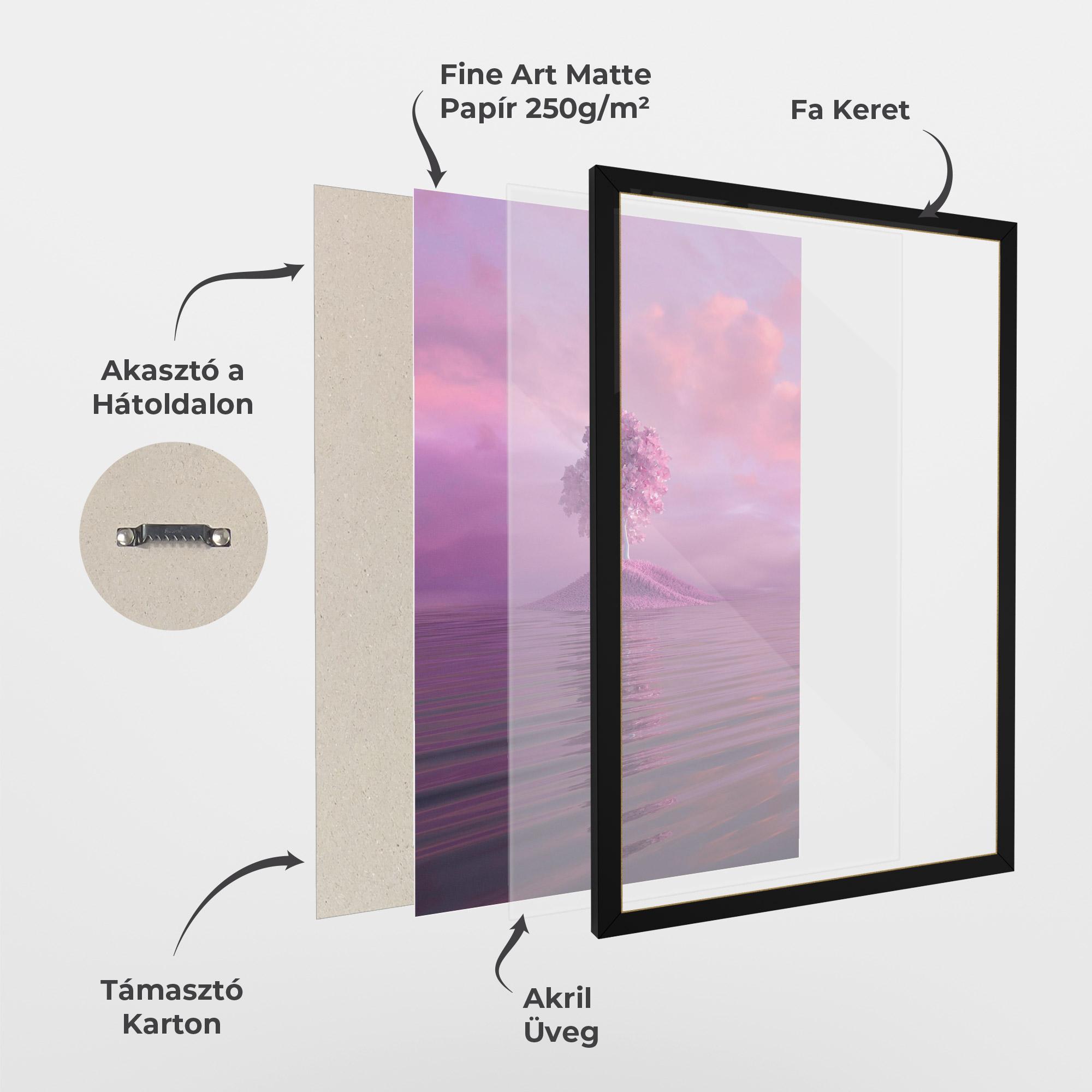 Keretezett Poszter Pink Landscape mockup 1