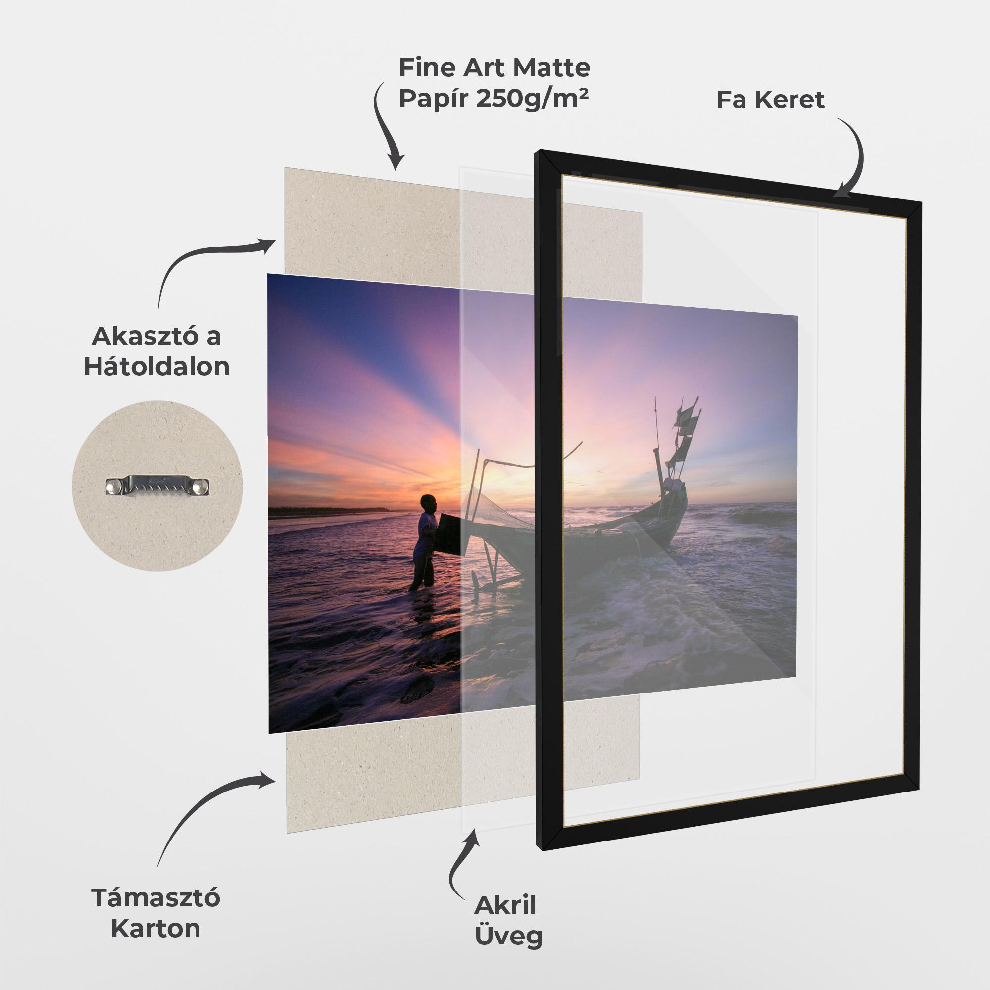 Keretezett Poszter Sailor At Dawn mockup 1