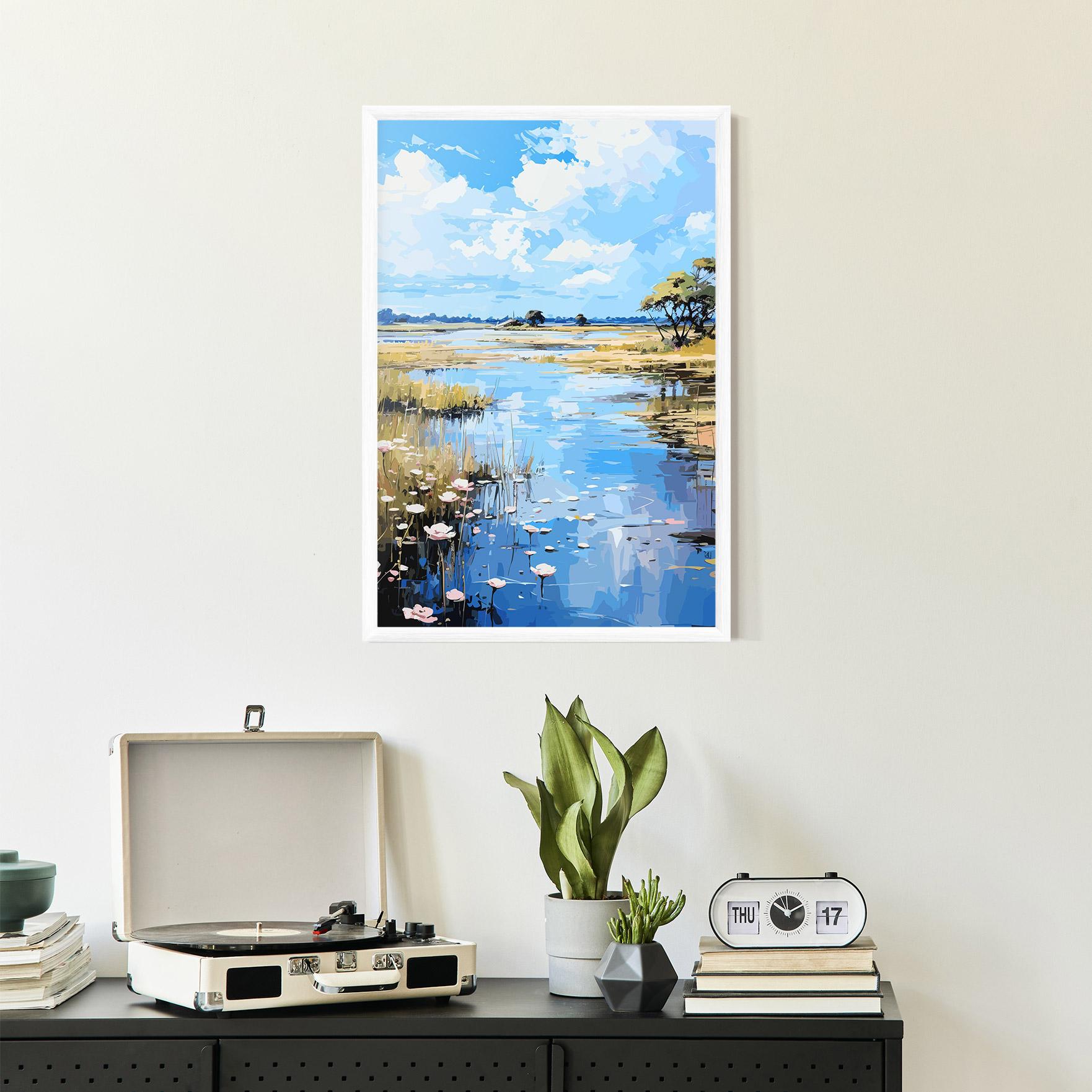 Keretezett Poszter Riverside Flowers mockup 2