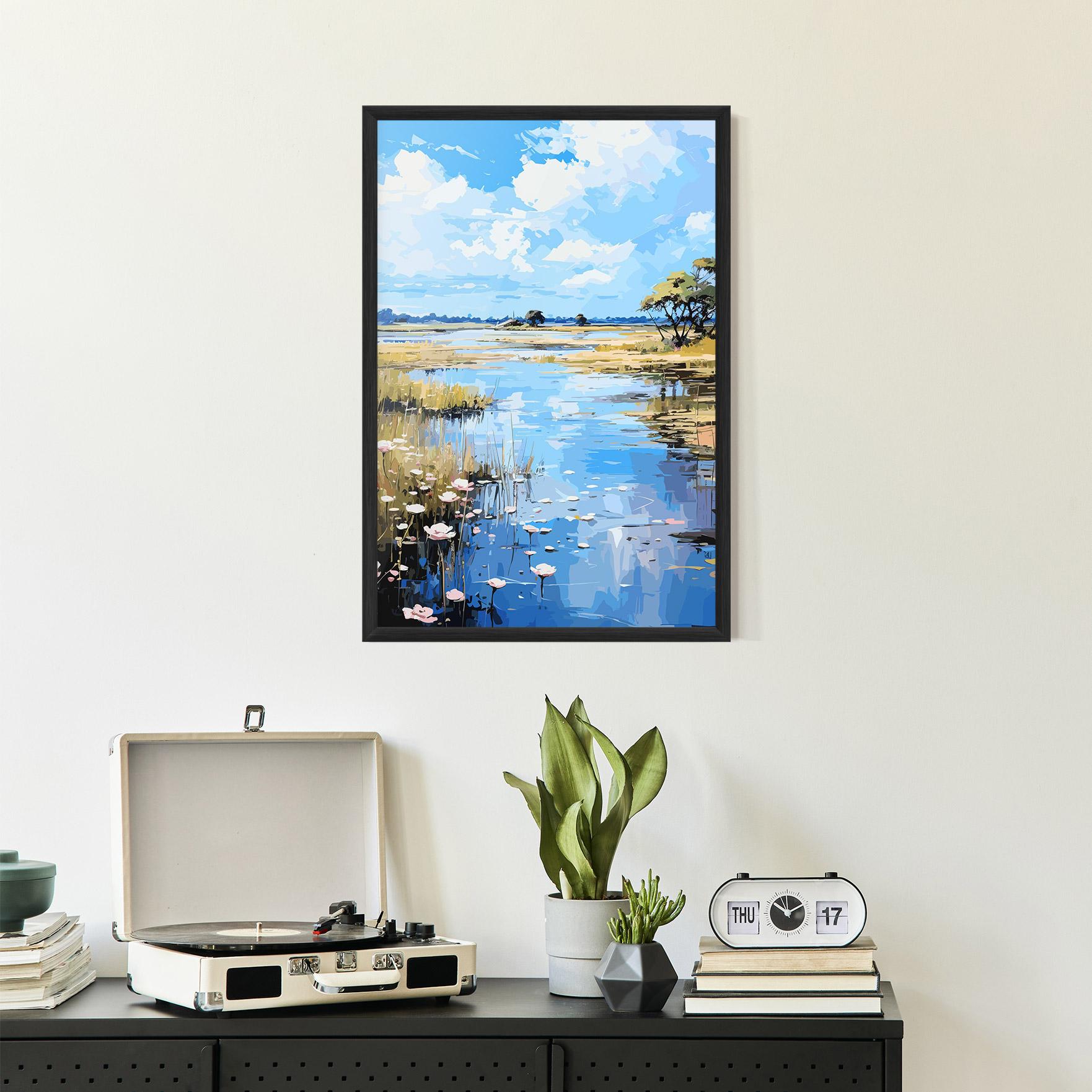 Keretezett Poszter Riverside Flowers mockup 2