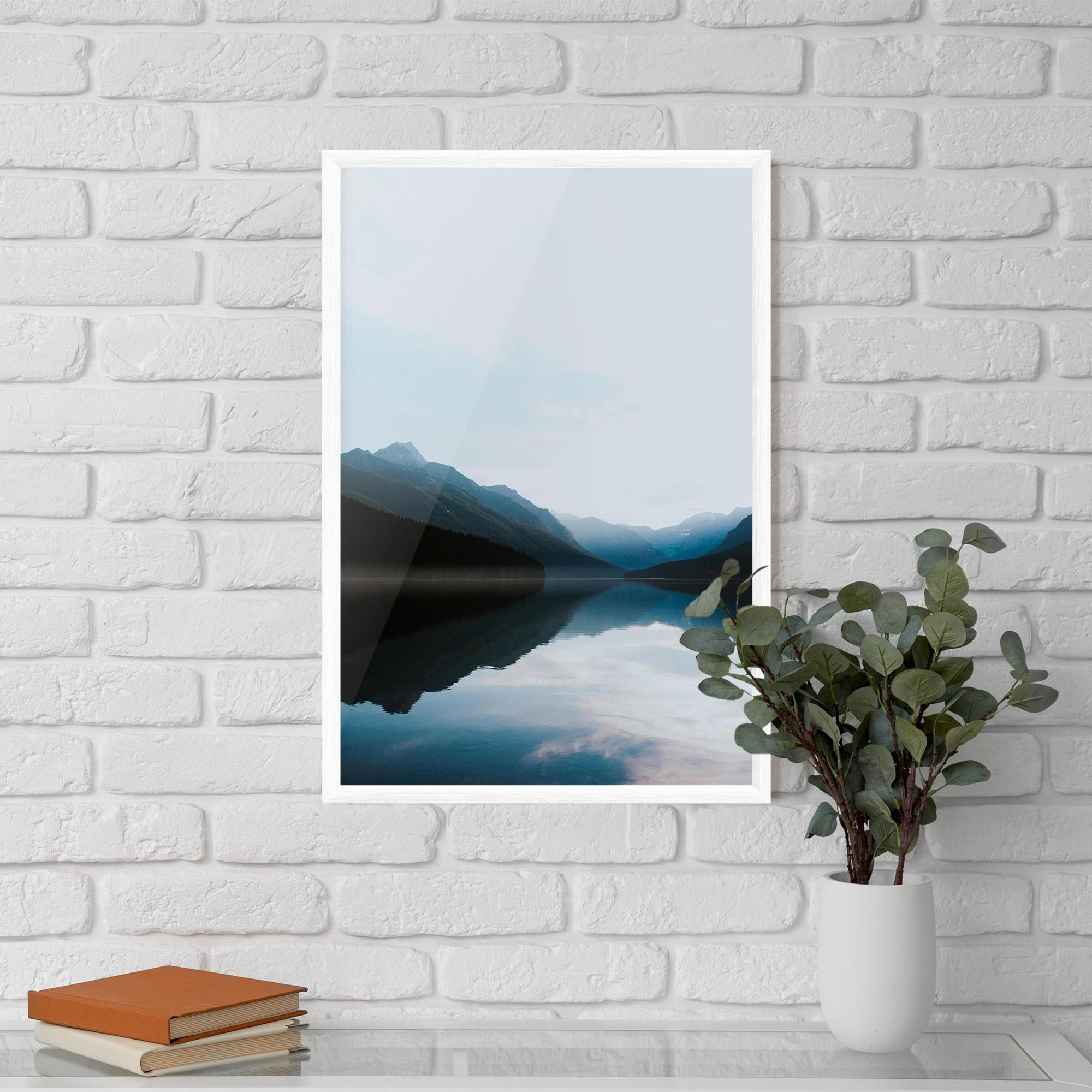 Keretezett Poszter Foggy Blue Light mockup 5