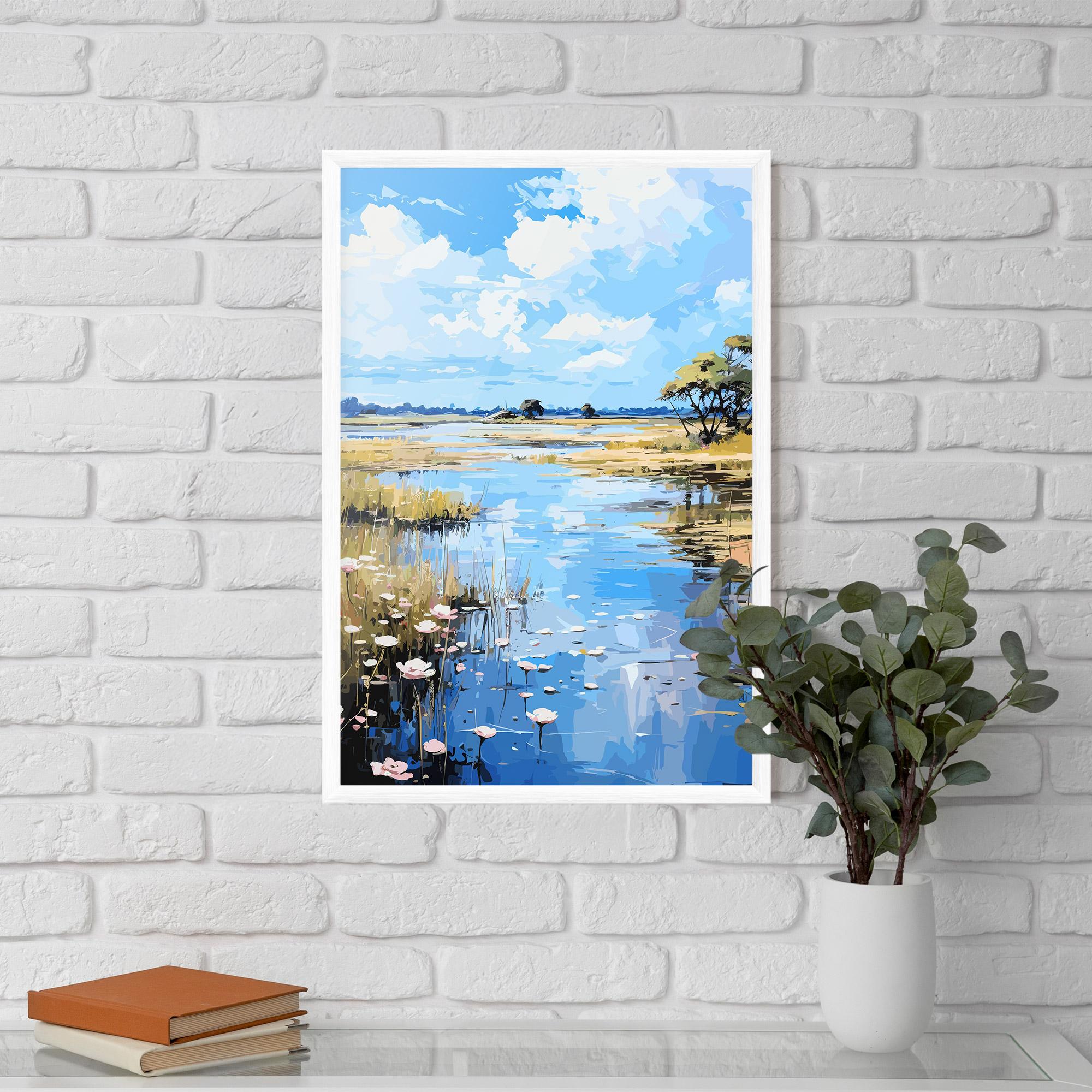 Keretezett Poszter Riverside Flowers mockup 5