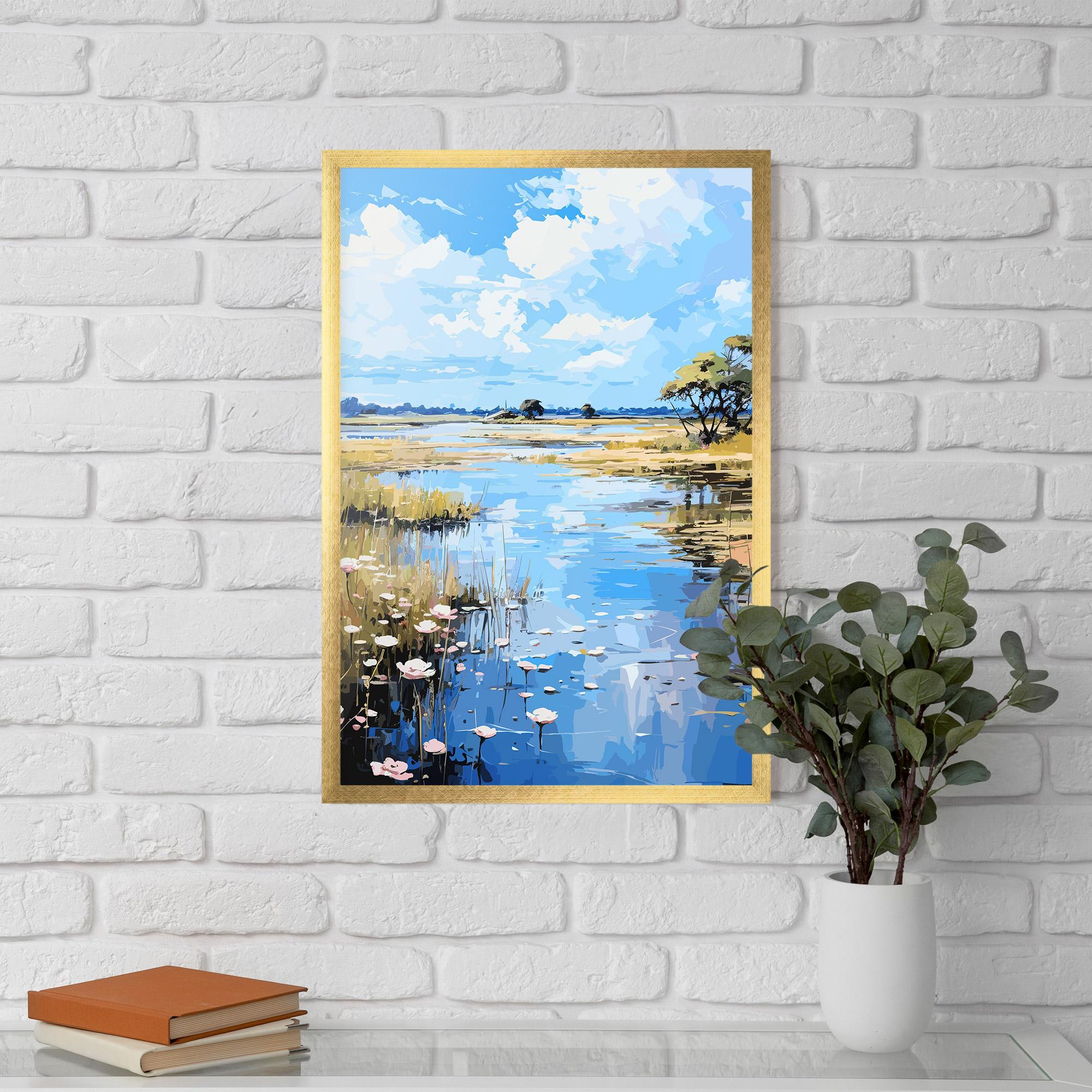 Keretezett Poszter Riverside Flowers mockup 5