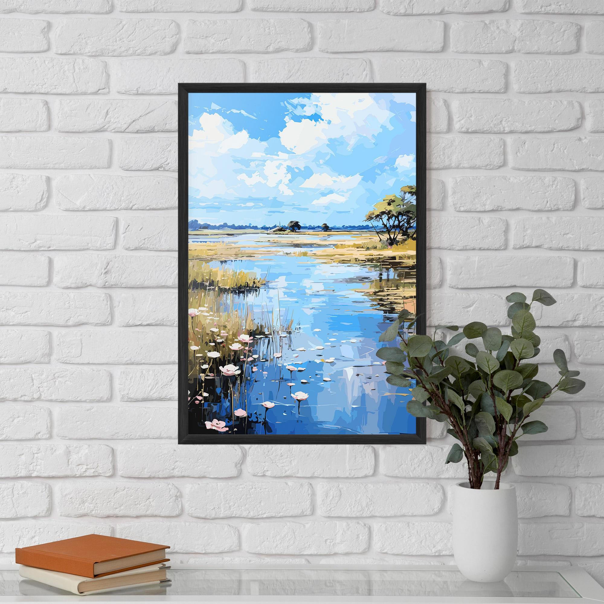 Keretezett Poszter Riverside Flowers mockup 5