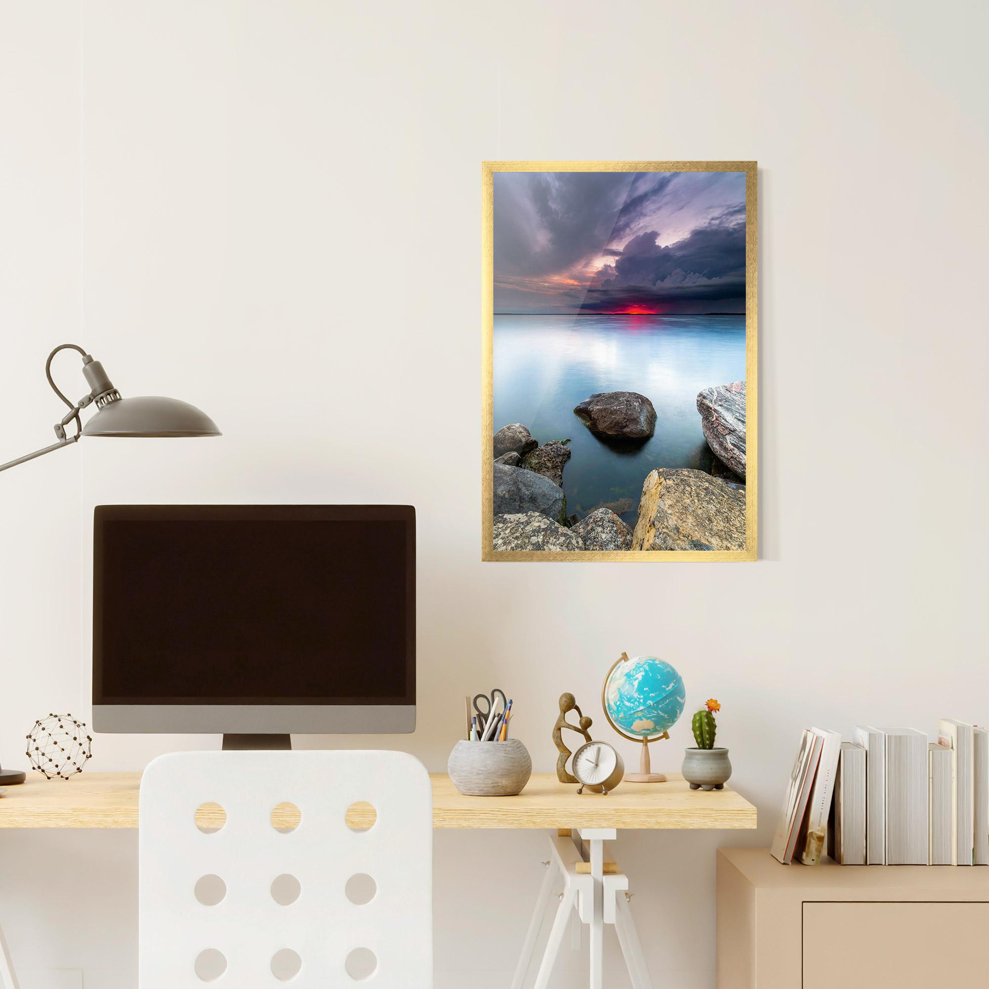 Keretezett Poszter Lake Sunset mockup 6