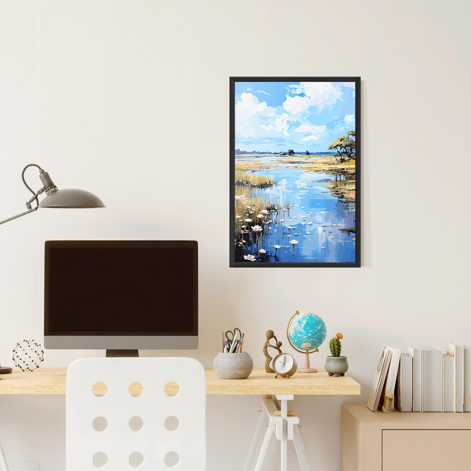 Keretezett Poszter Riverside Flowers mockup 6