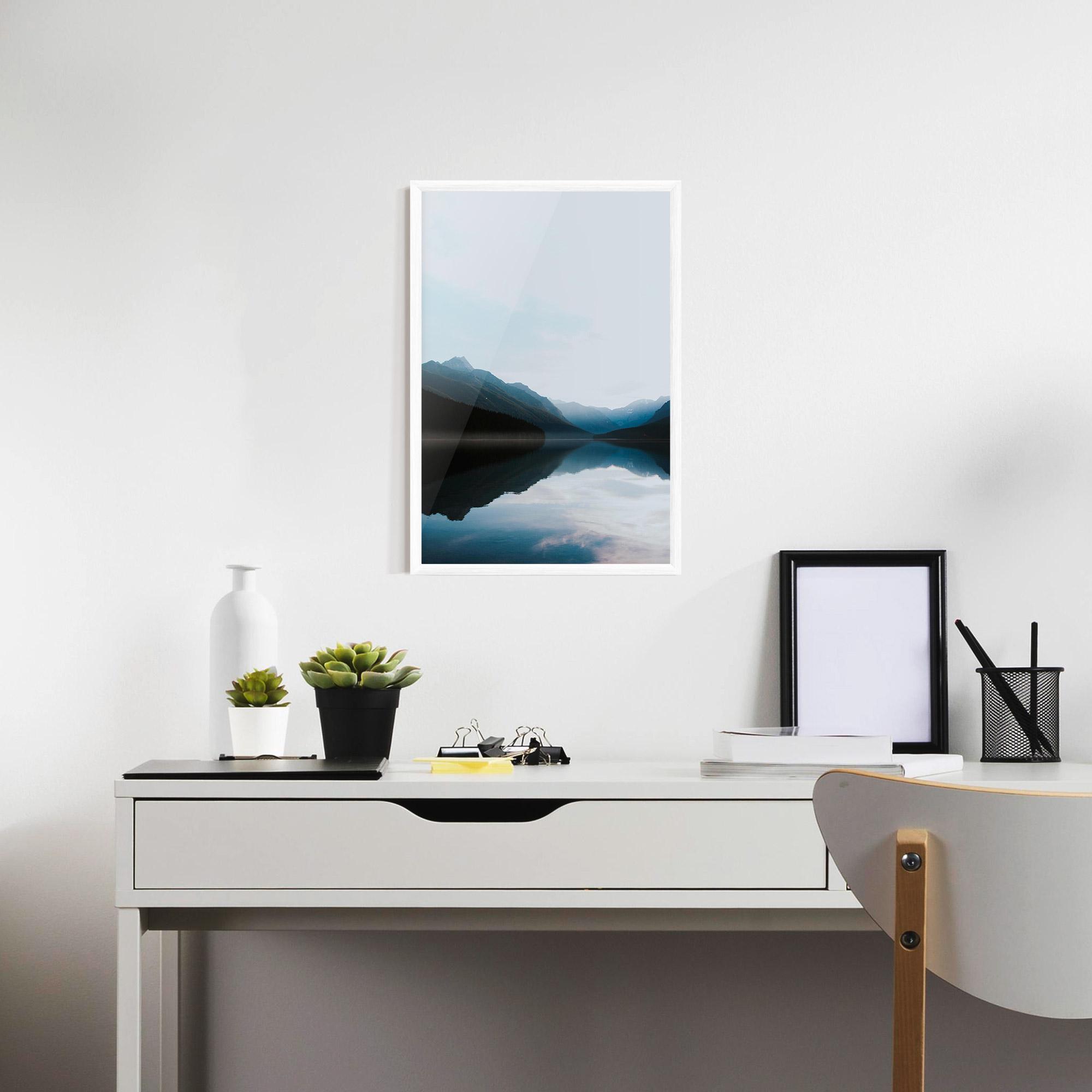 Keretezett Poszter Foggy Blue Light mockup 7