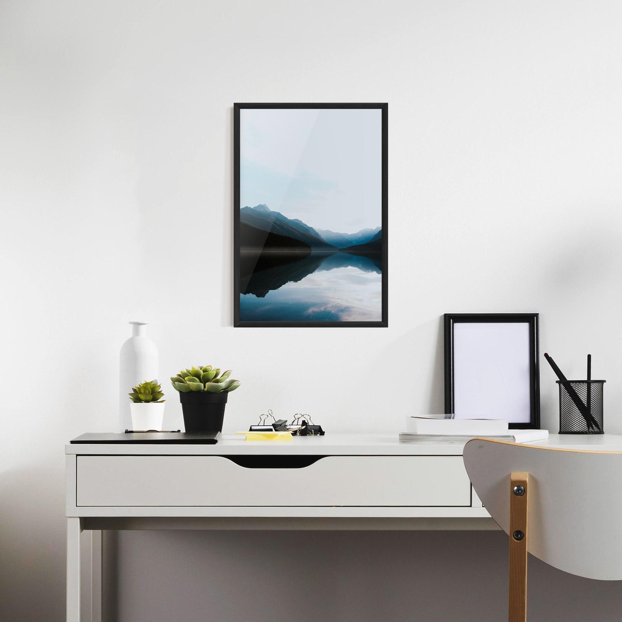 Keretezett Poszter Foggy Blue Light mockup 7