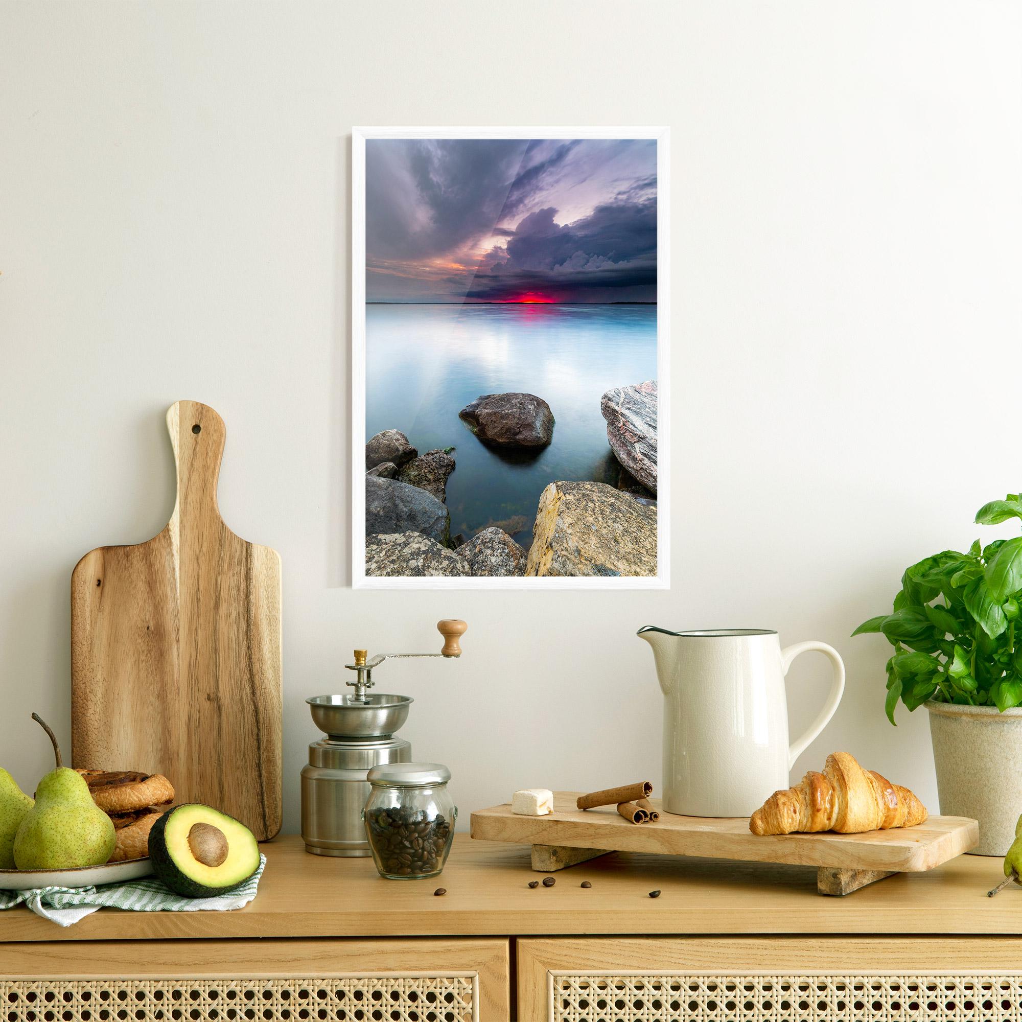 Keretezett Poszter Lake Sunset mockup 8