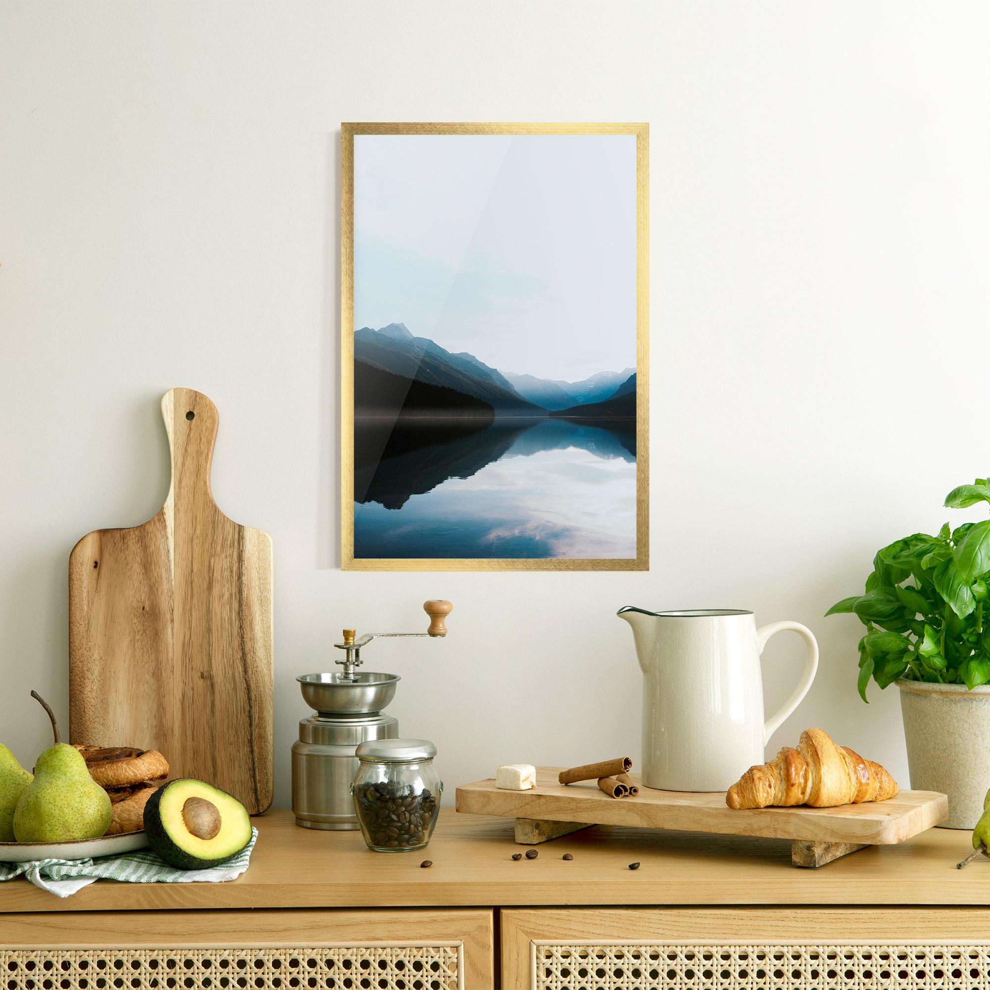 Keretezett Poszter Foggy Blue Light mockup 8