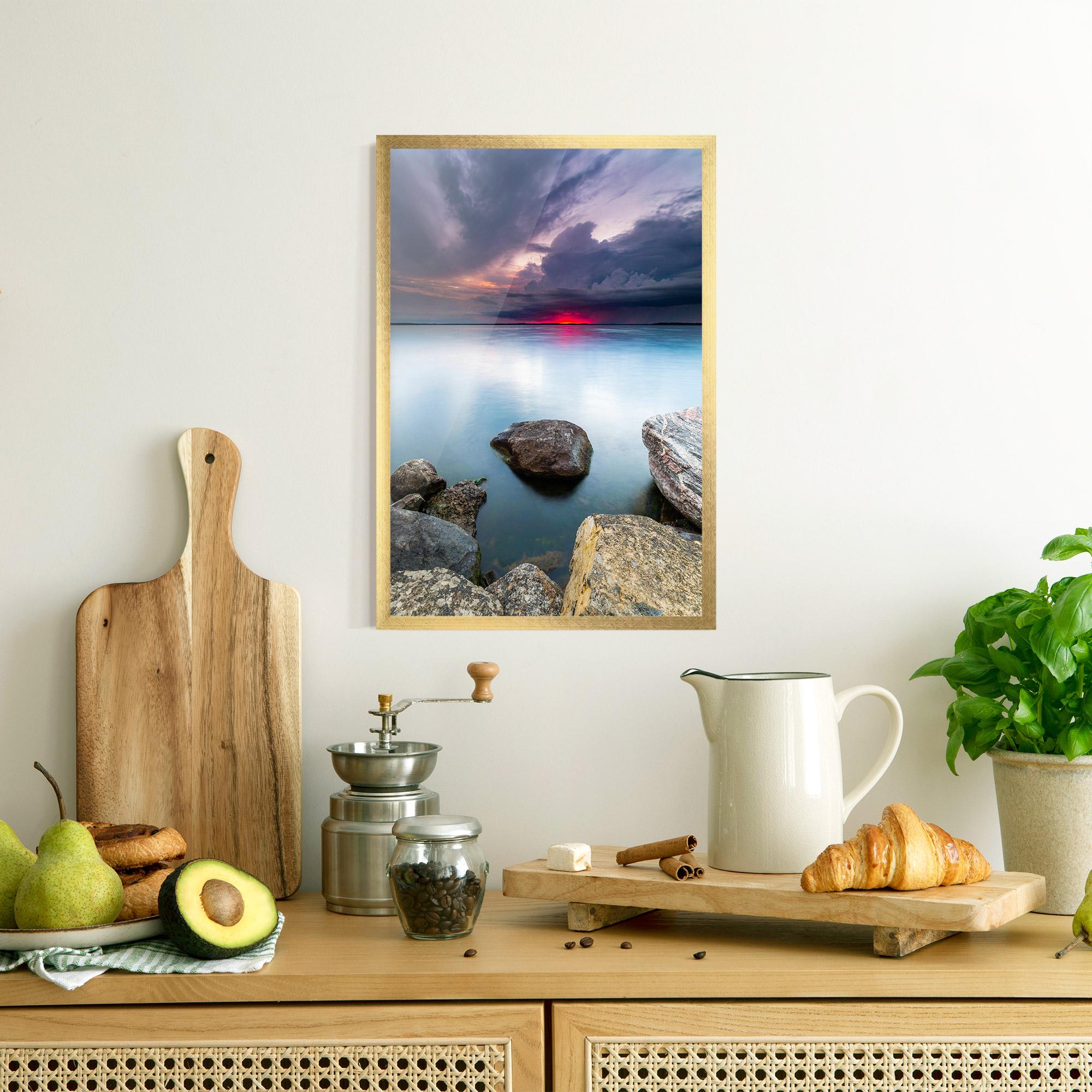 Keretezett Poszter Lake Sunset mockup 8