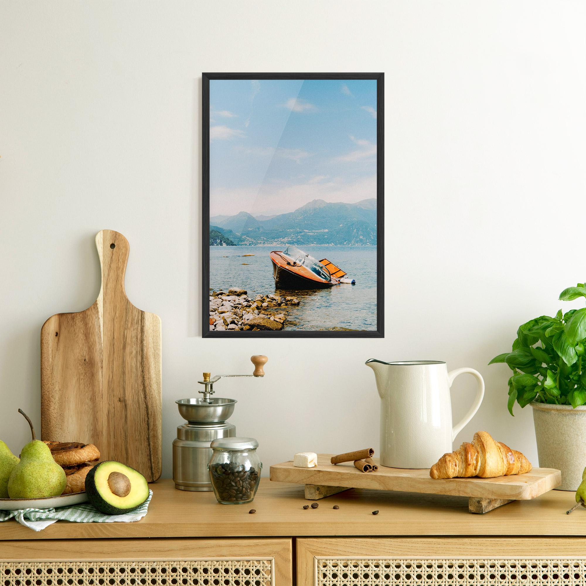 Keretezett Poszter Boat On The Lake mockup 8