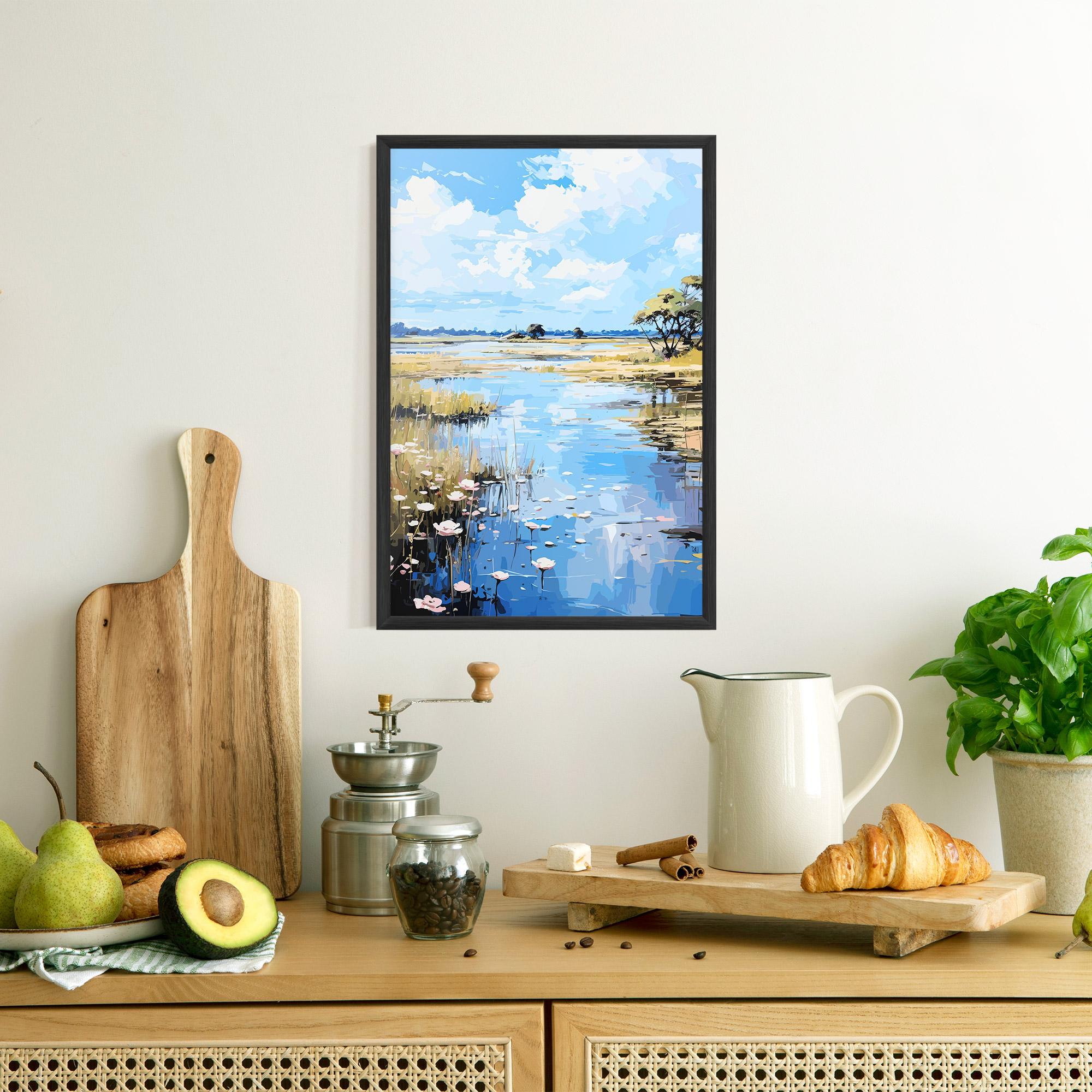 Keretezett Poszter Riverside Flowers mockup 8