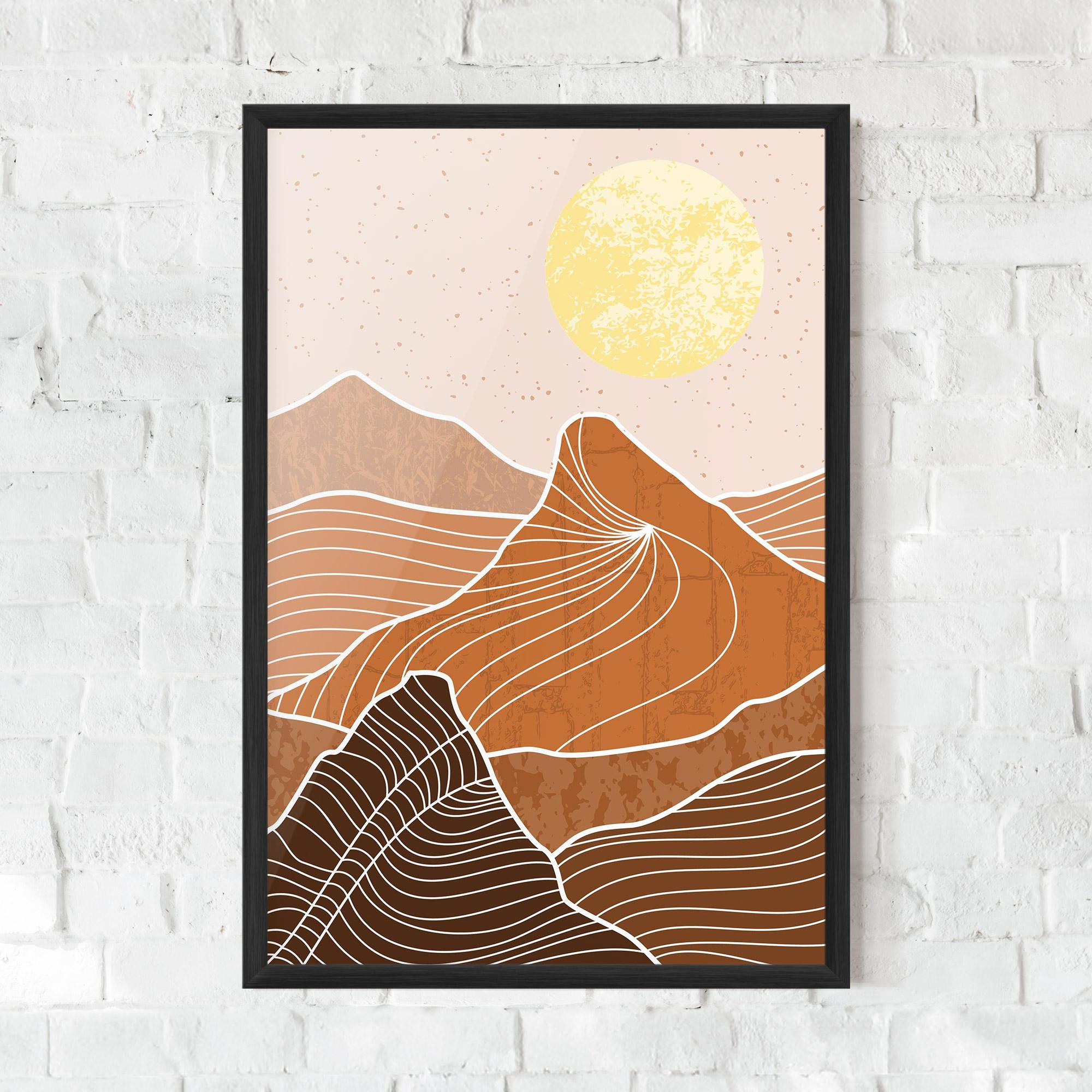 Keretezett Poszter Orange Mountain mockup 0