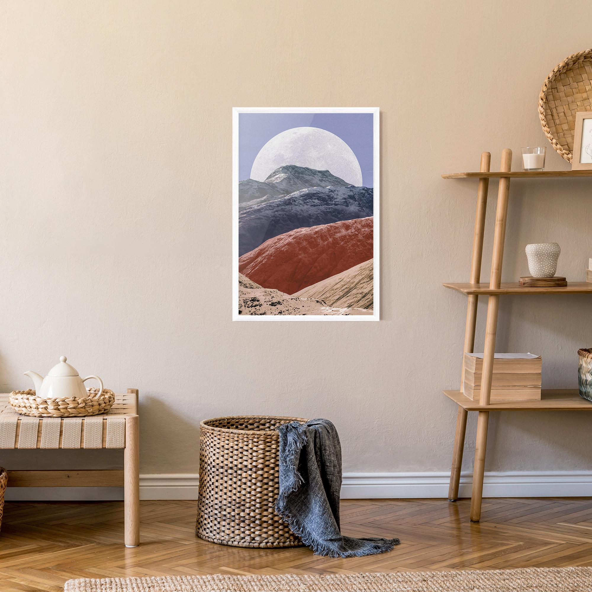 Keretezett Poszter Moon Mountain Art mockup 9