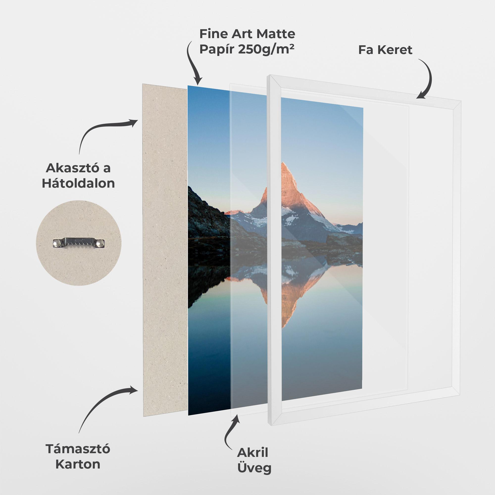 Keretezett Poszter Mirror Mountain mockup 1