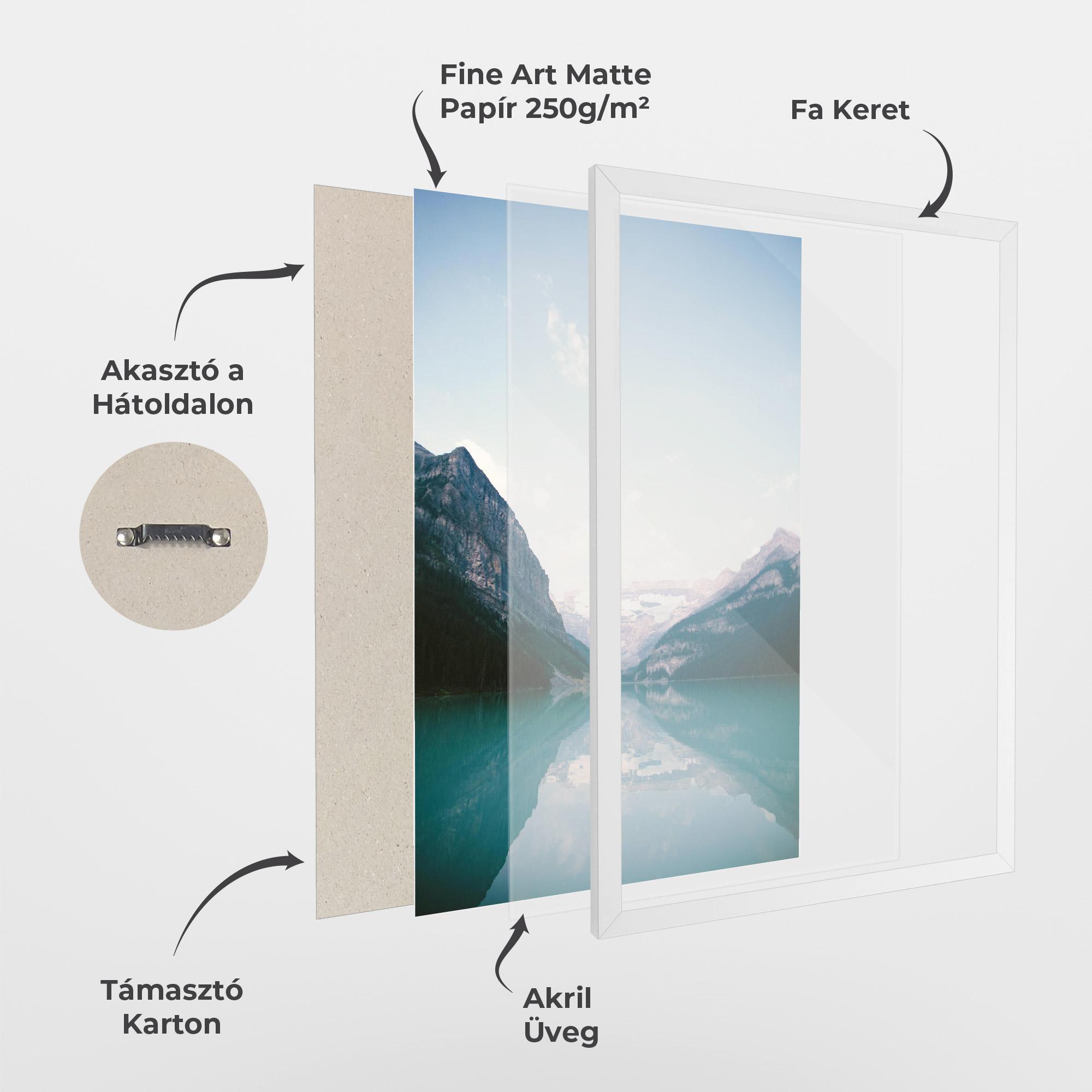 Keretezett Poszter Mountain Valley mockup 1