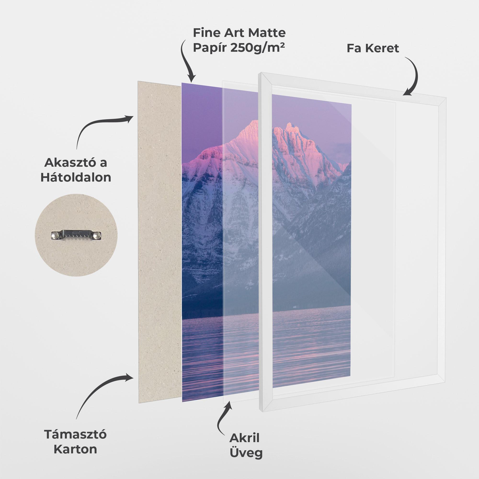 Keretezett Poszter Purple Snowy View mockup 1