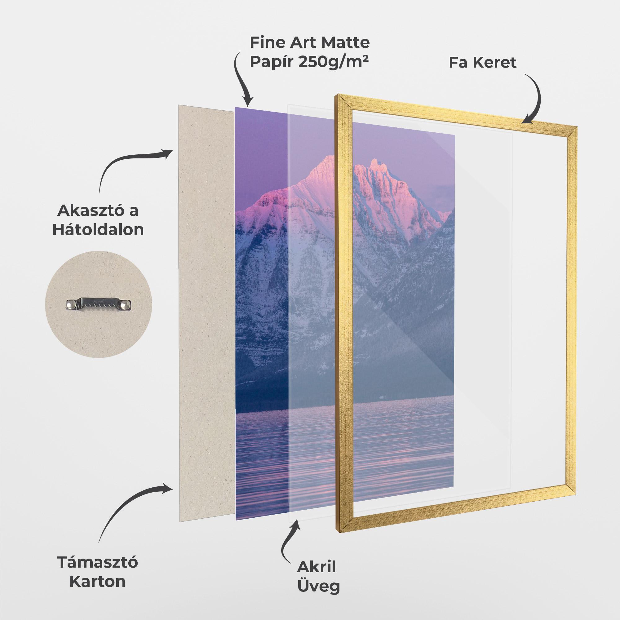 Keretezett Poszter Purple Snowy View mockup 1