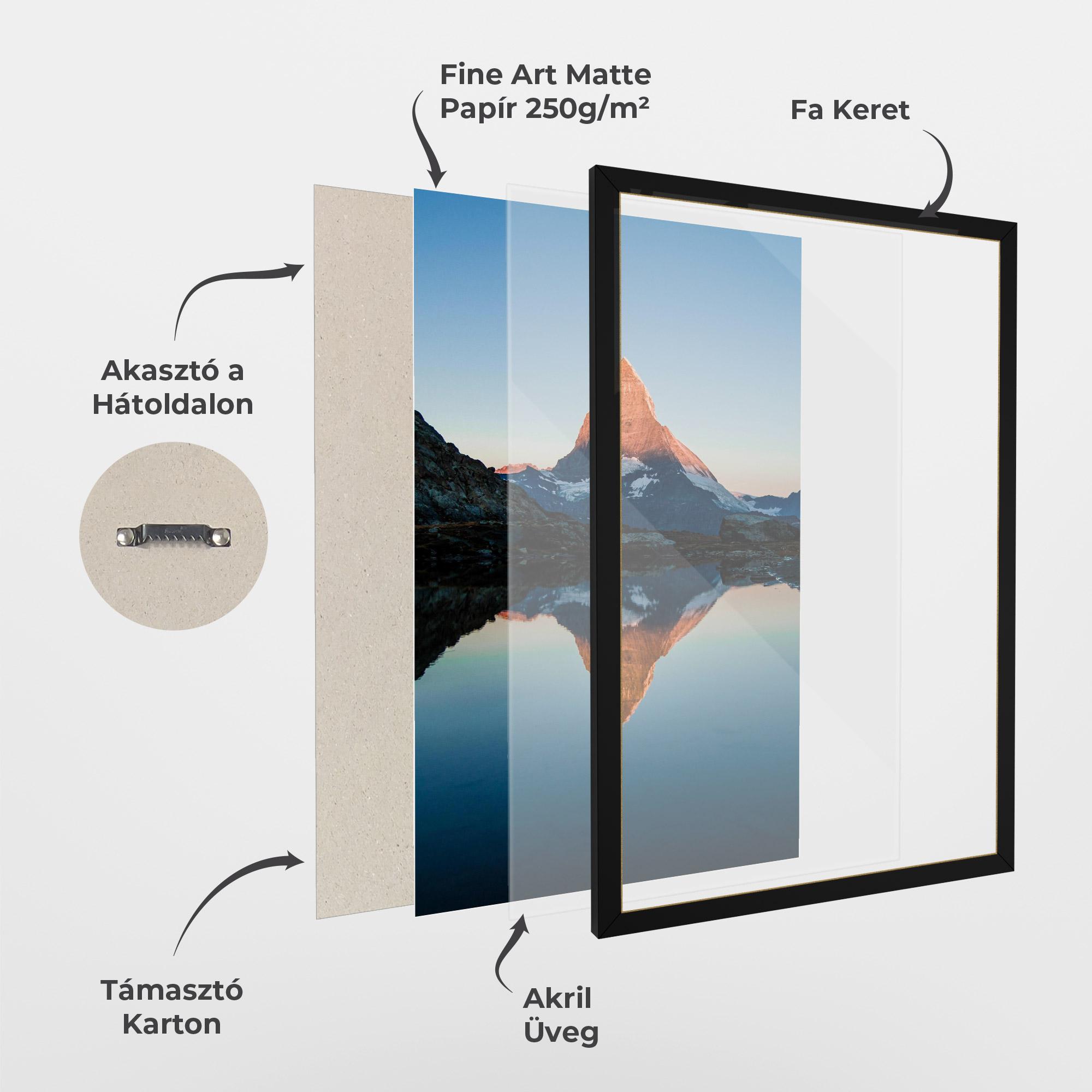 Keretezett Poszter Mirror Mountain mockup 1