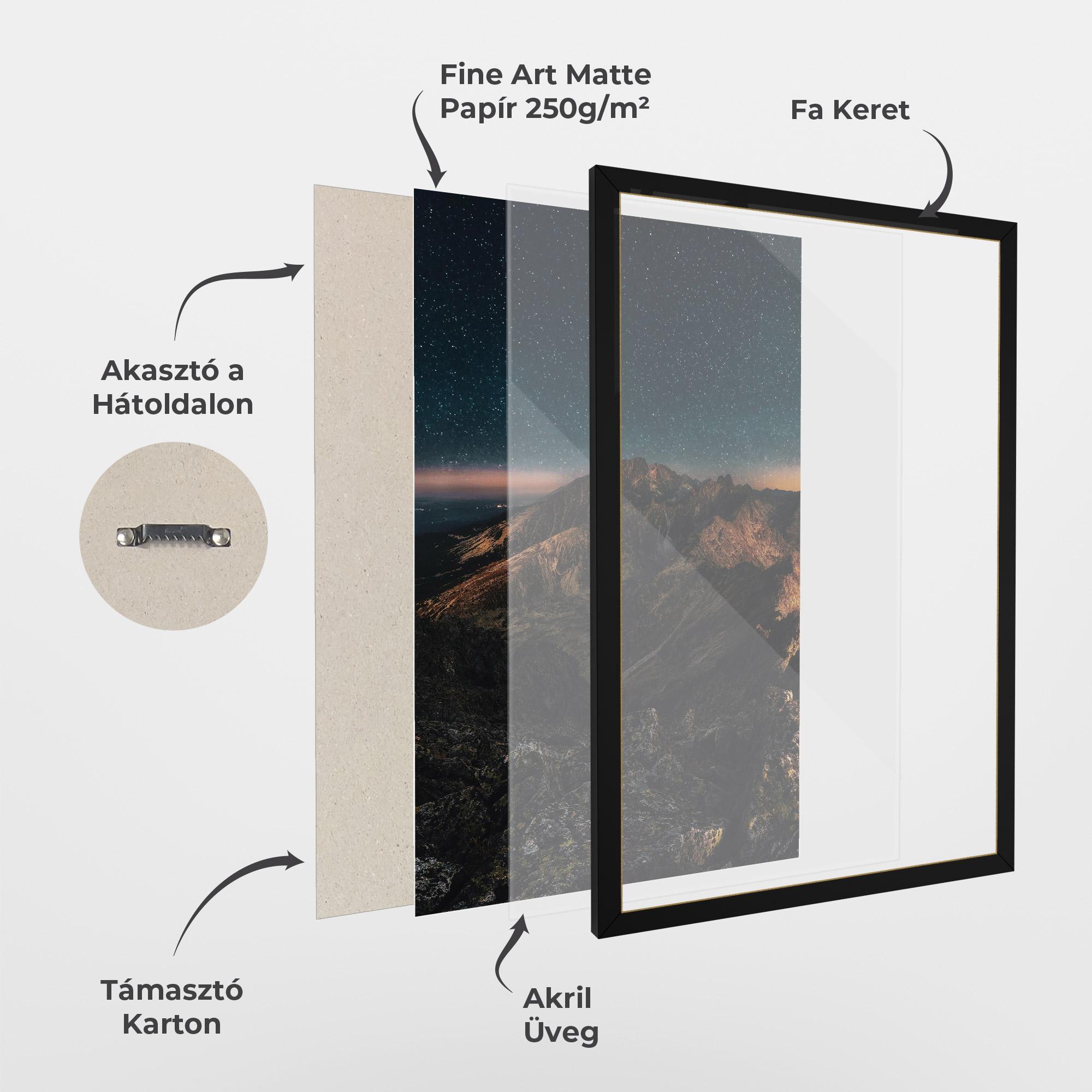 Keretezett Poszter Mountain Sky mockup 1