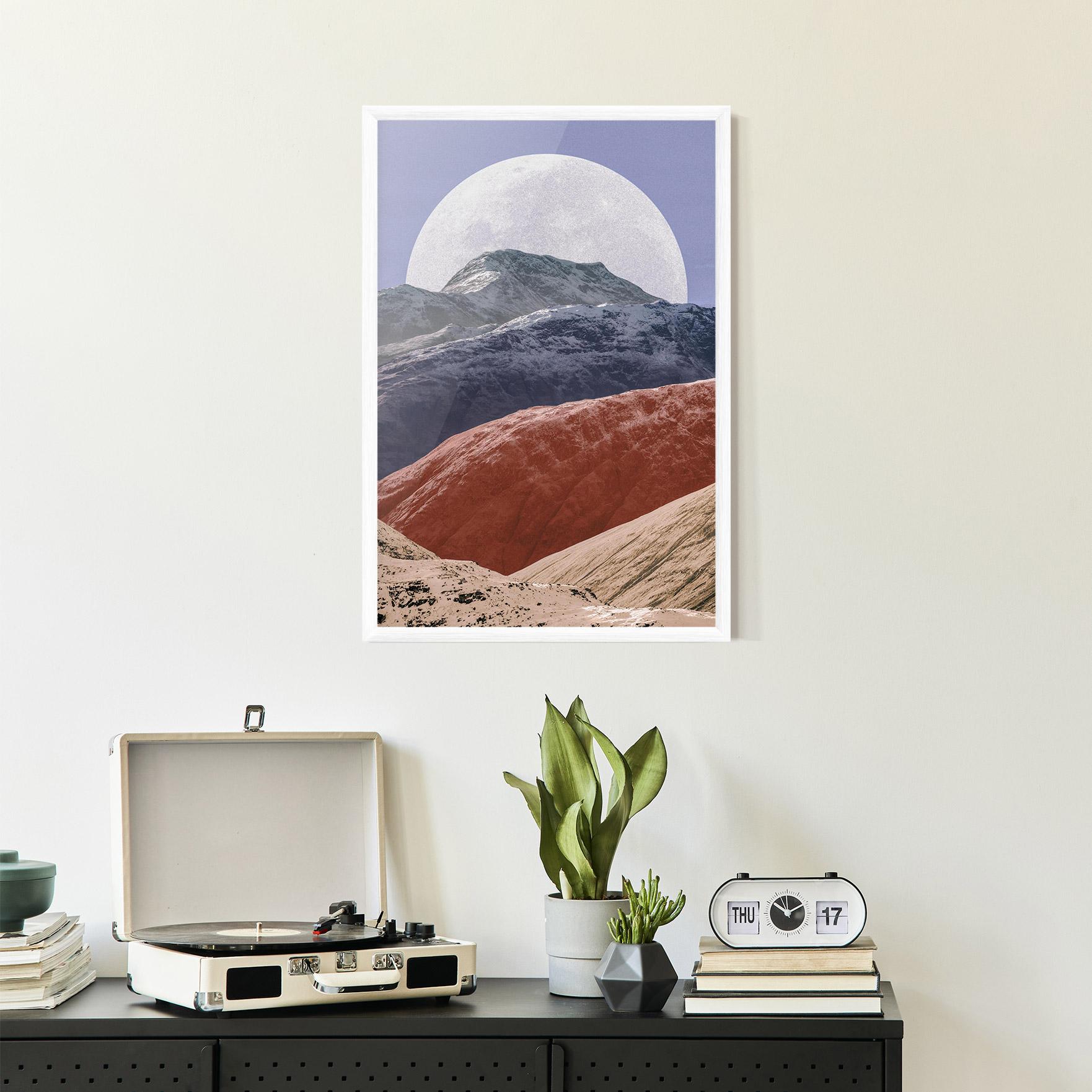 Keretezett Poszter Moon Mountain Art mockup 2