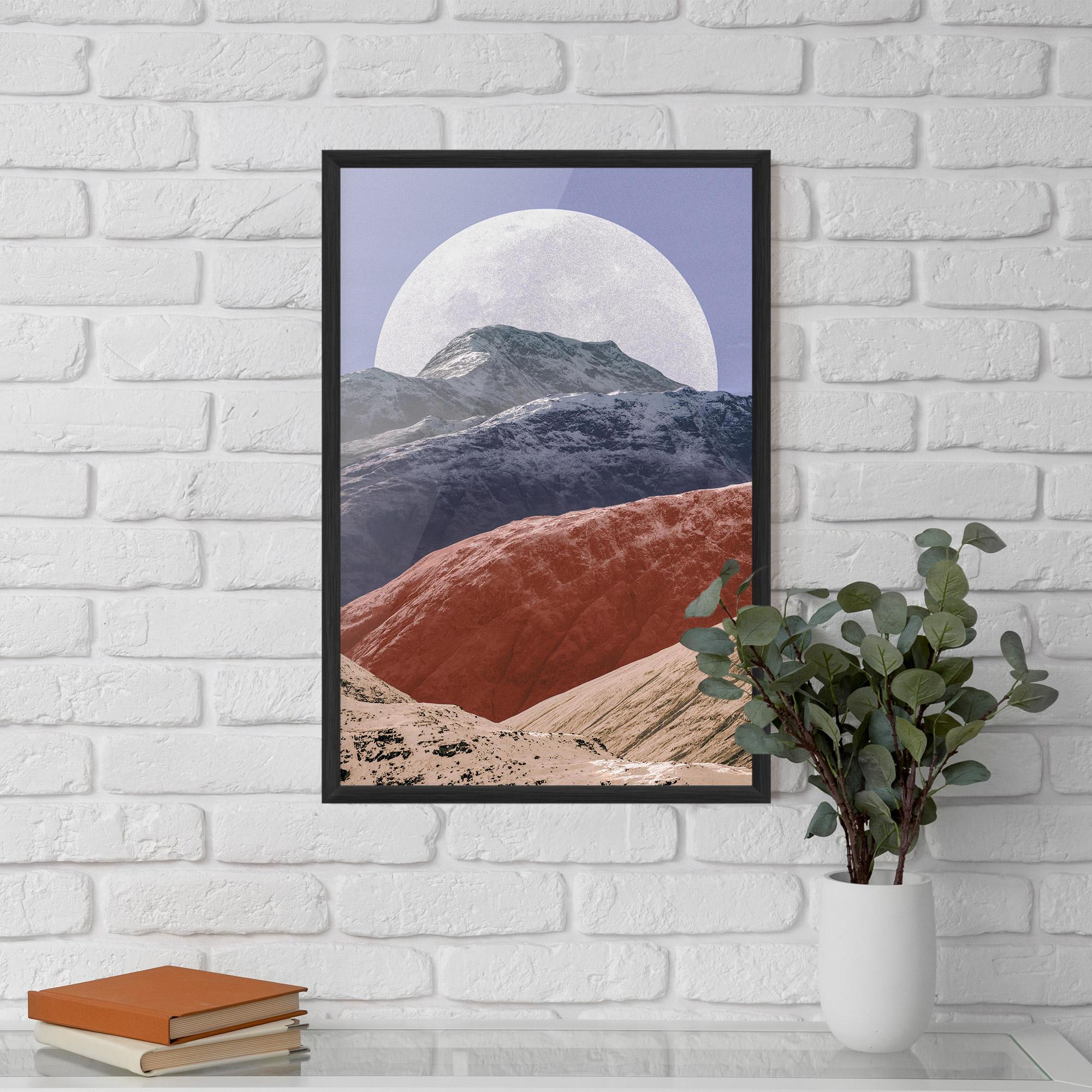 Keretezett Poszter Moon Mountain Art mockup 5