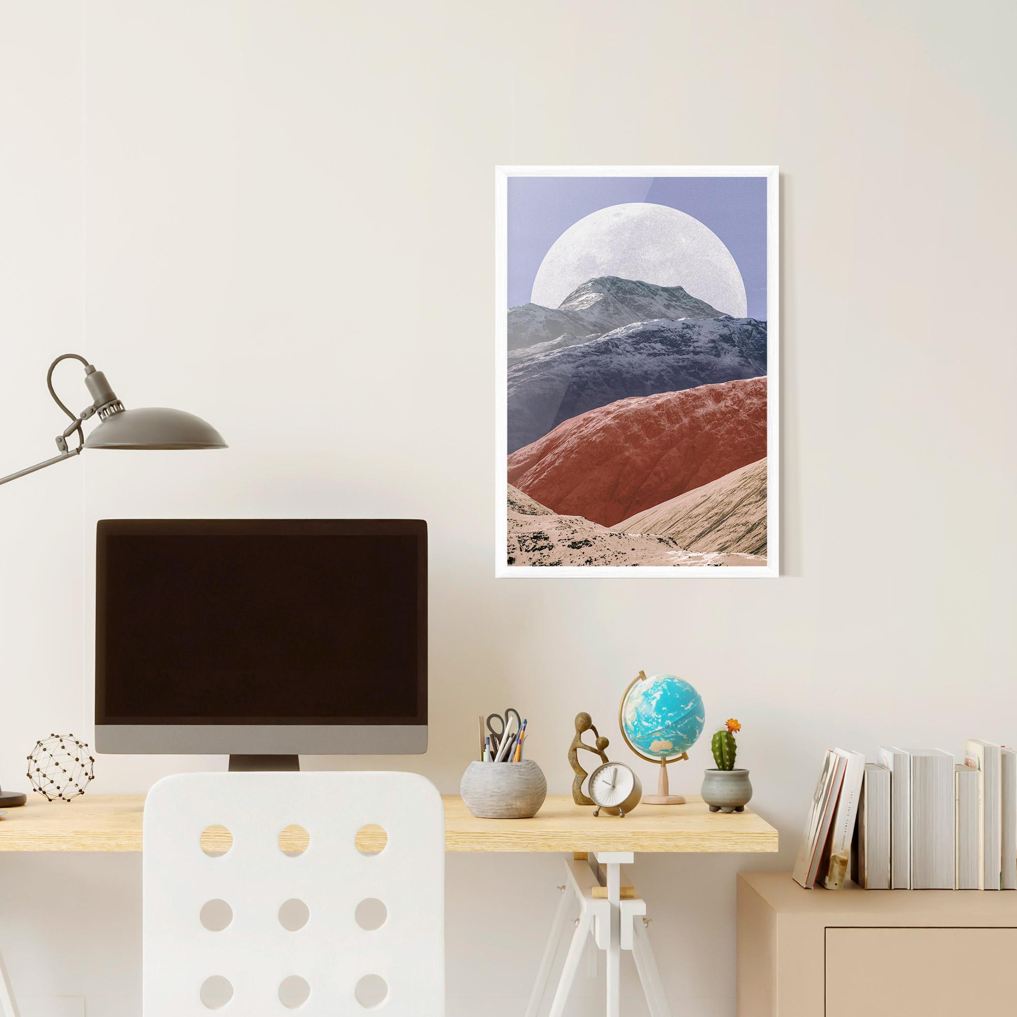 Keretezett Poszter Moon Mountain Art mockup 6