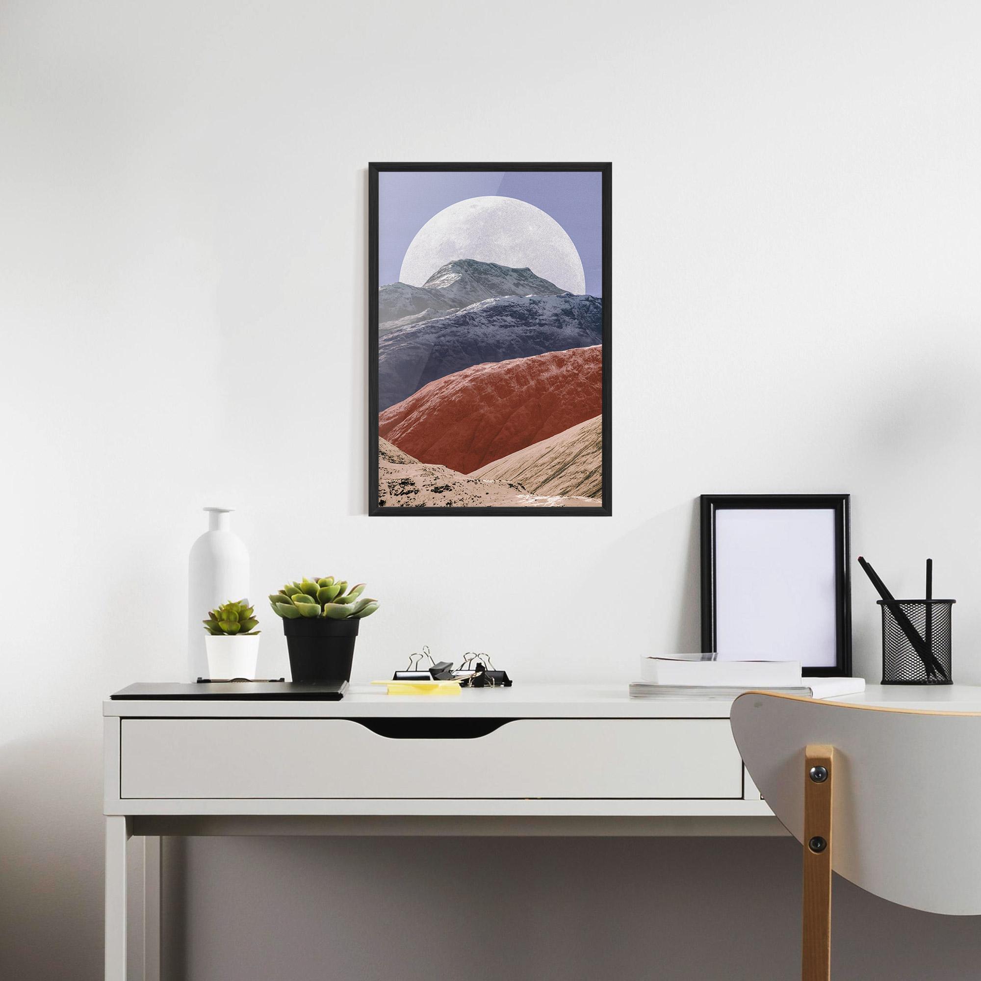 Keretezett Poszter Moon Mountain Art mockup 7