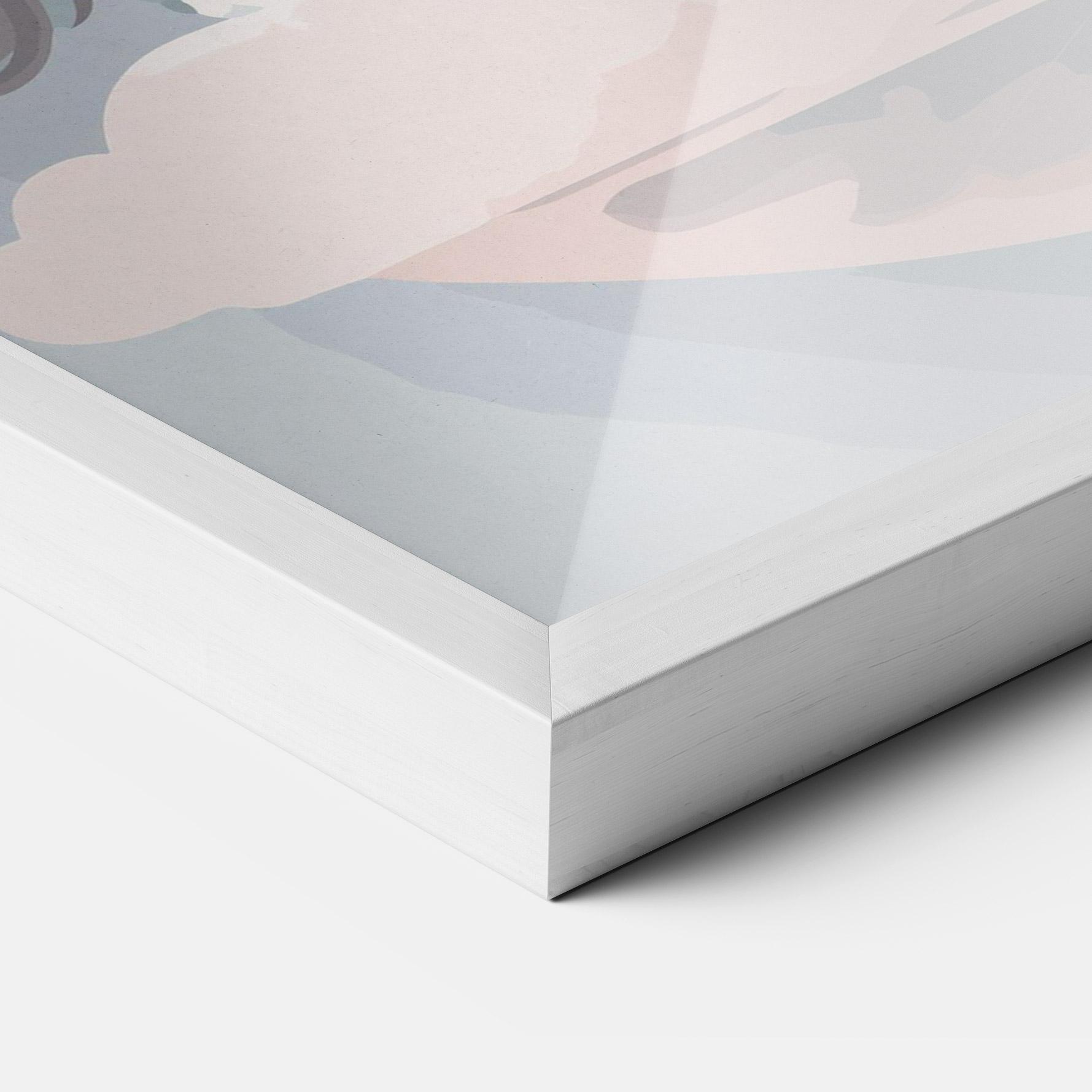 Keretezett Poszter Cloud White Art mockup 3