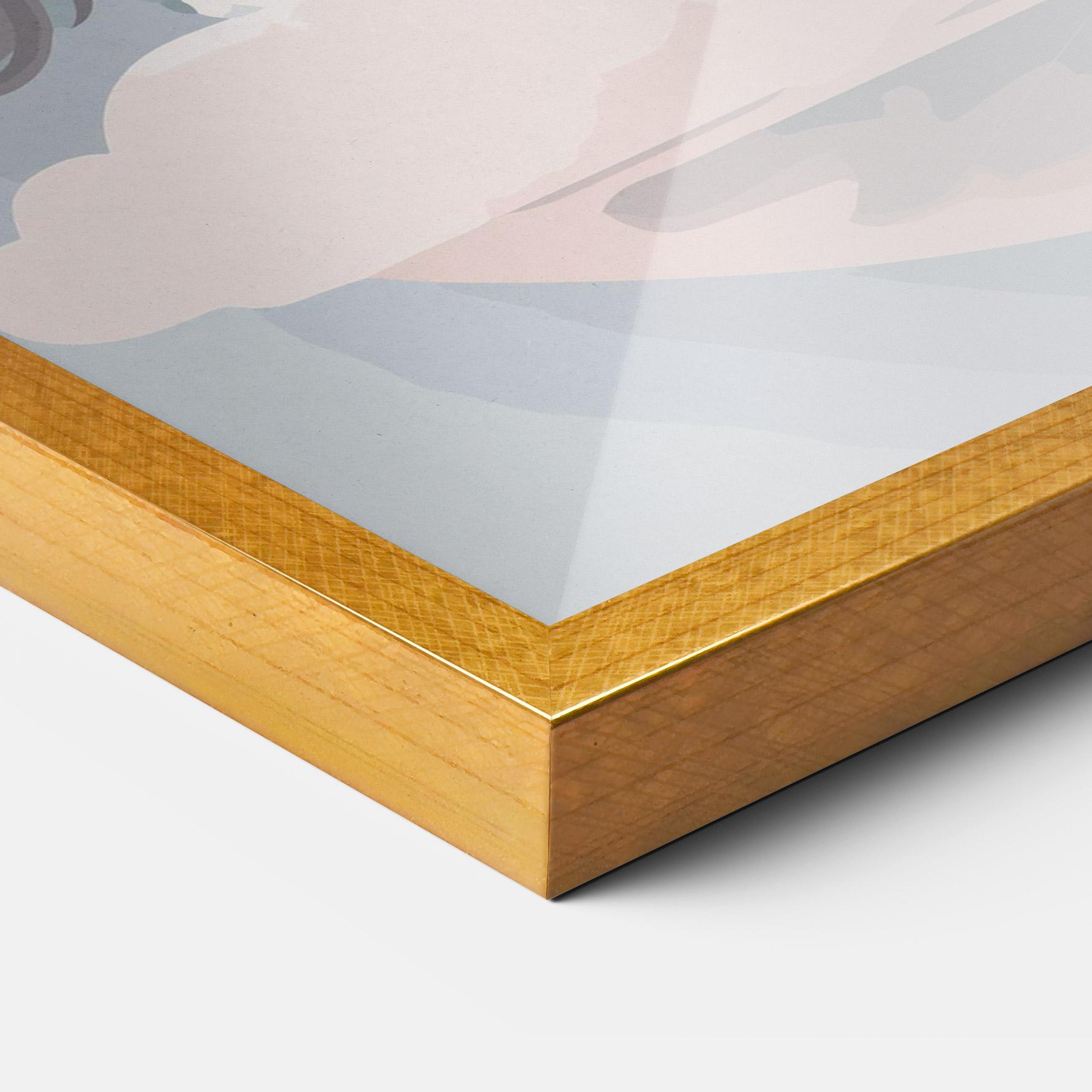 Keretezett Poszter Cloud White Art mockup 3