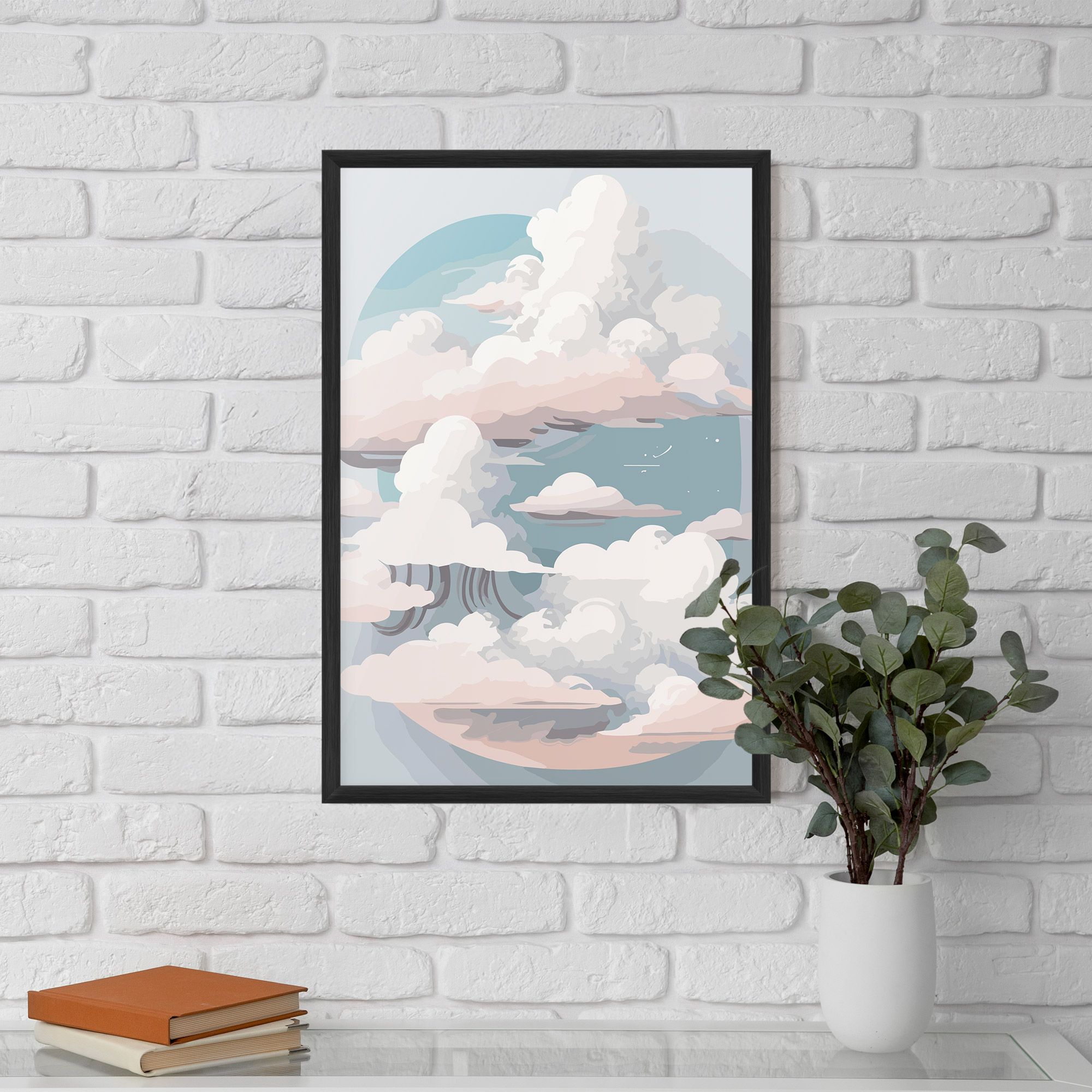 Cloud White Art mockup 5