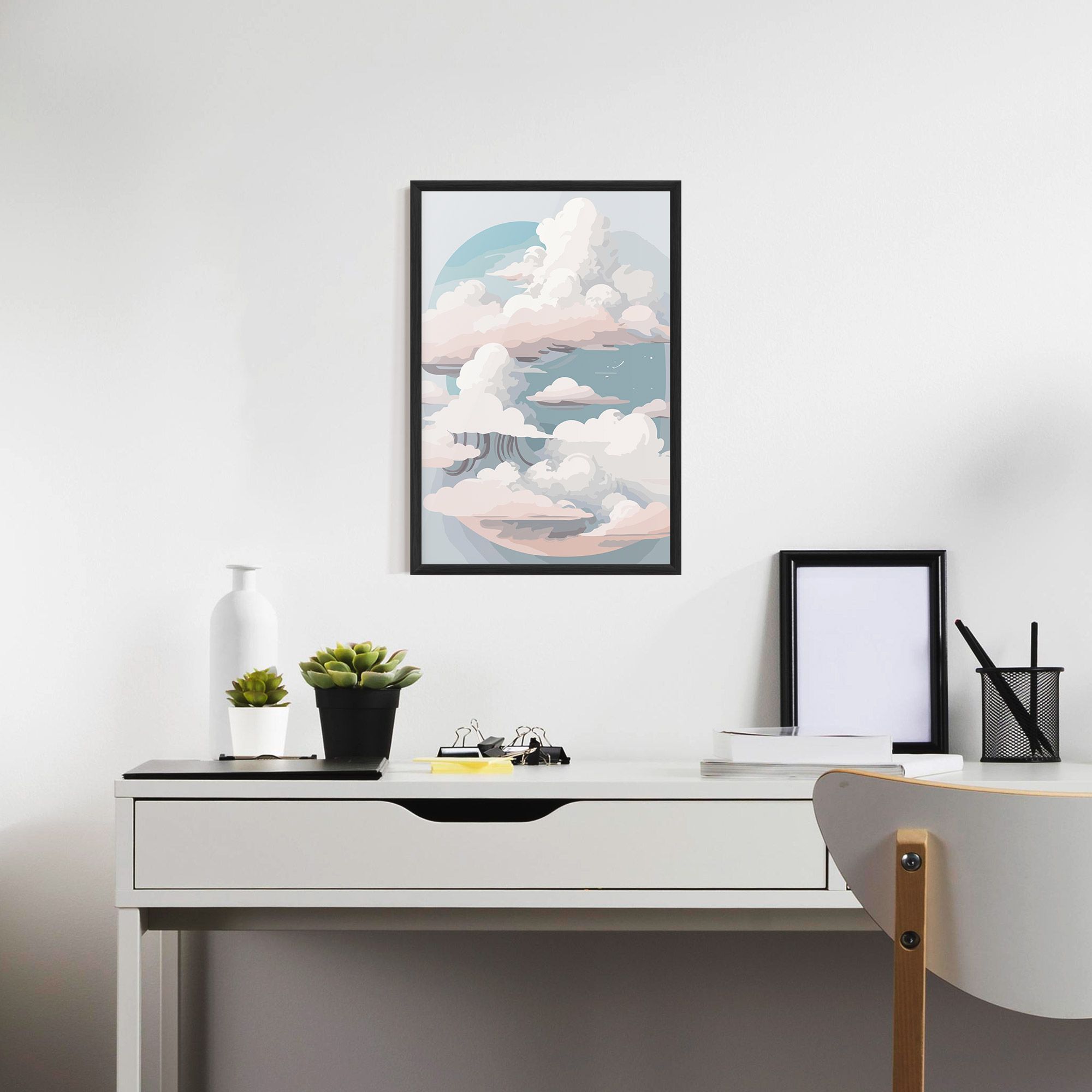 Cloud White Art mockup 7