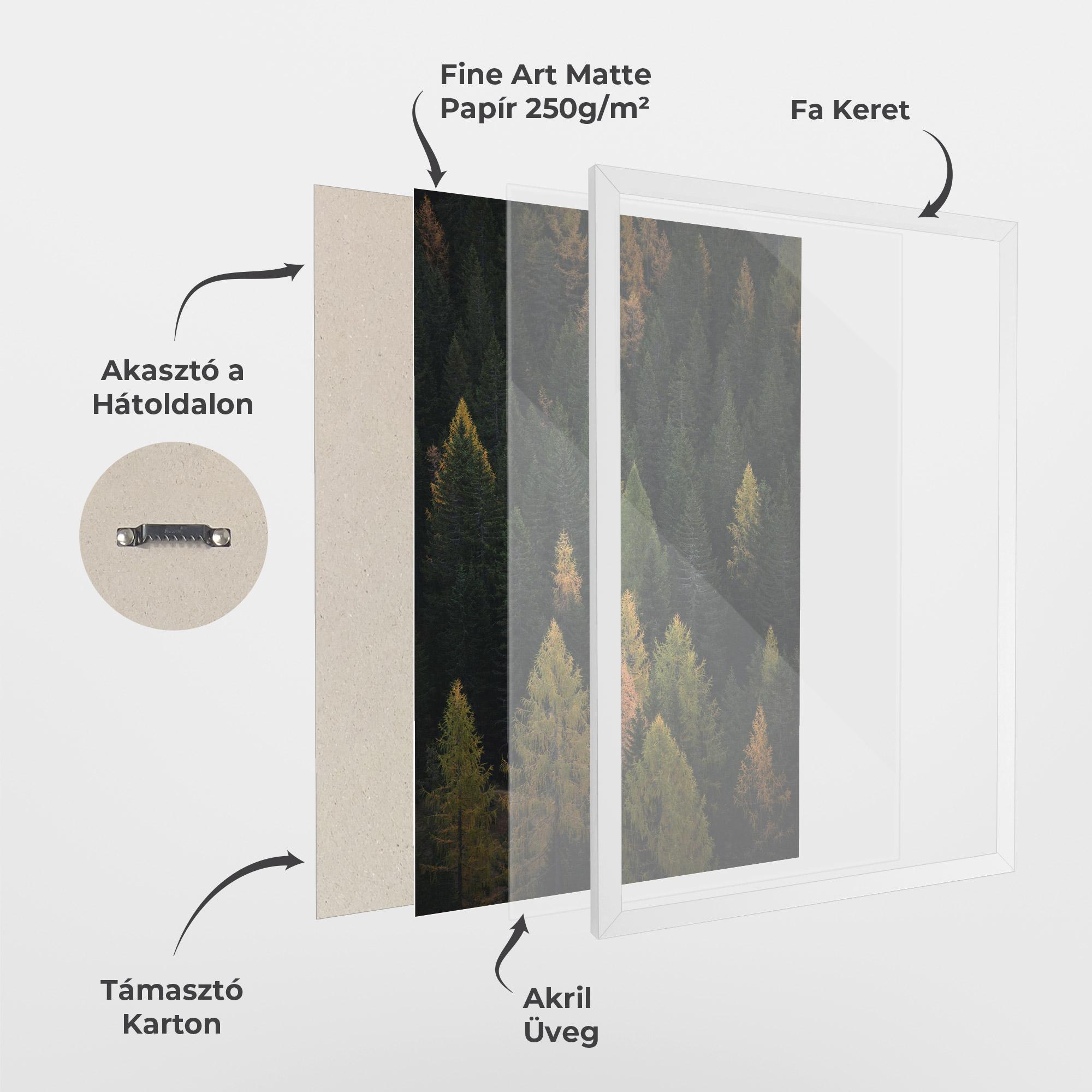 Keretezett Poszter Color Mix Tree mockup 1