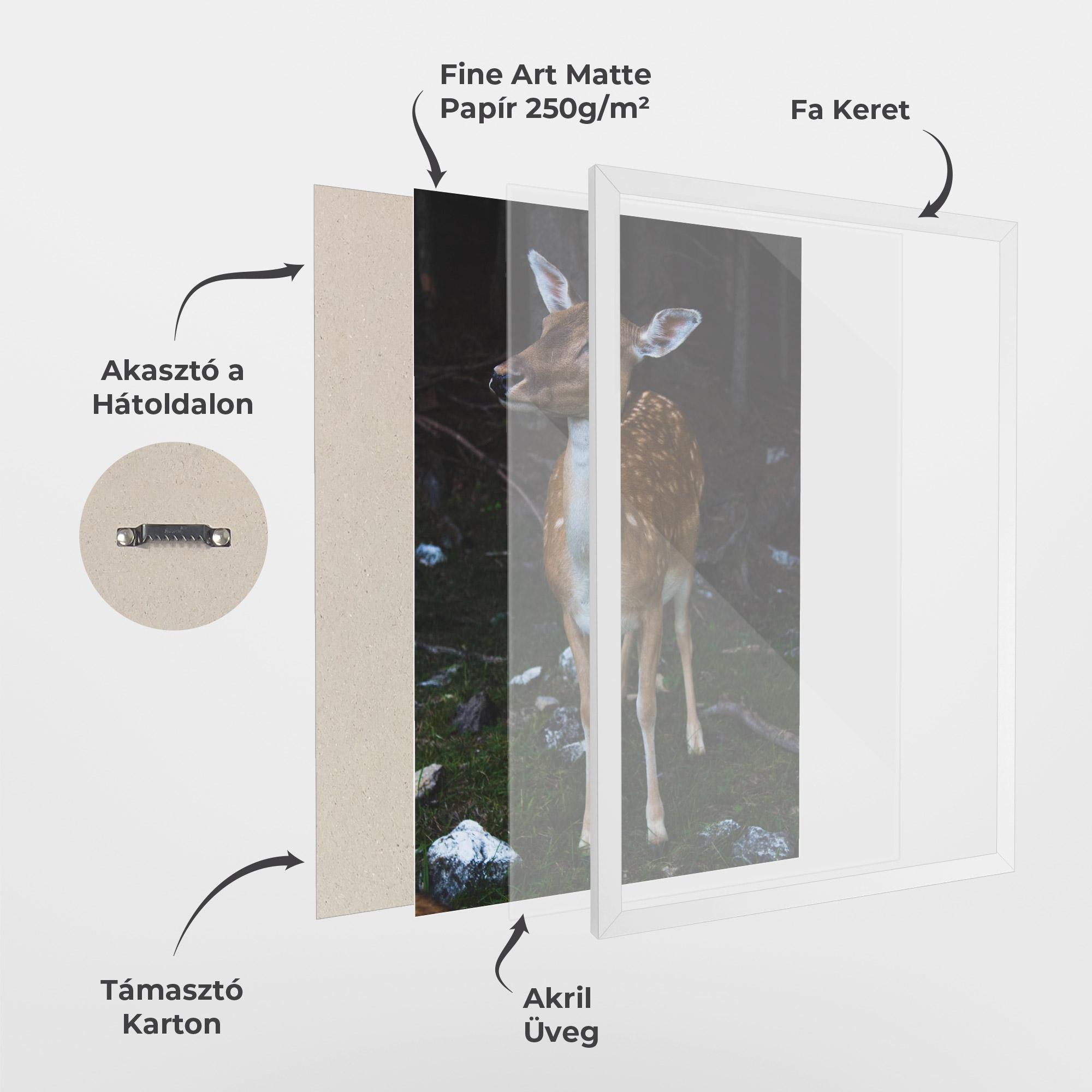 Keretezett Poszter Forest Cute Deer mockup 1