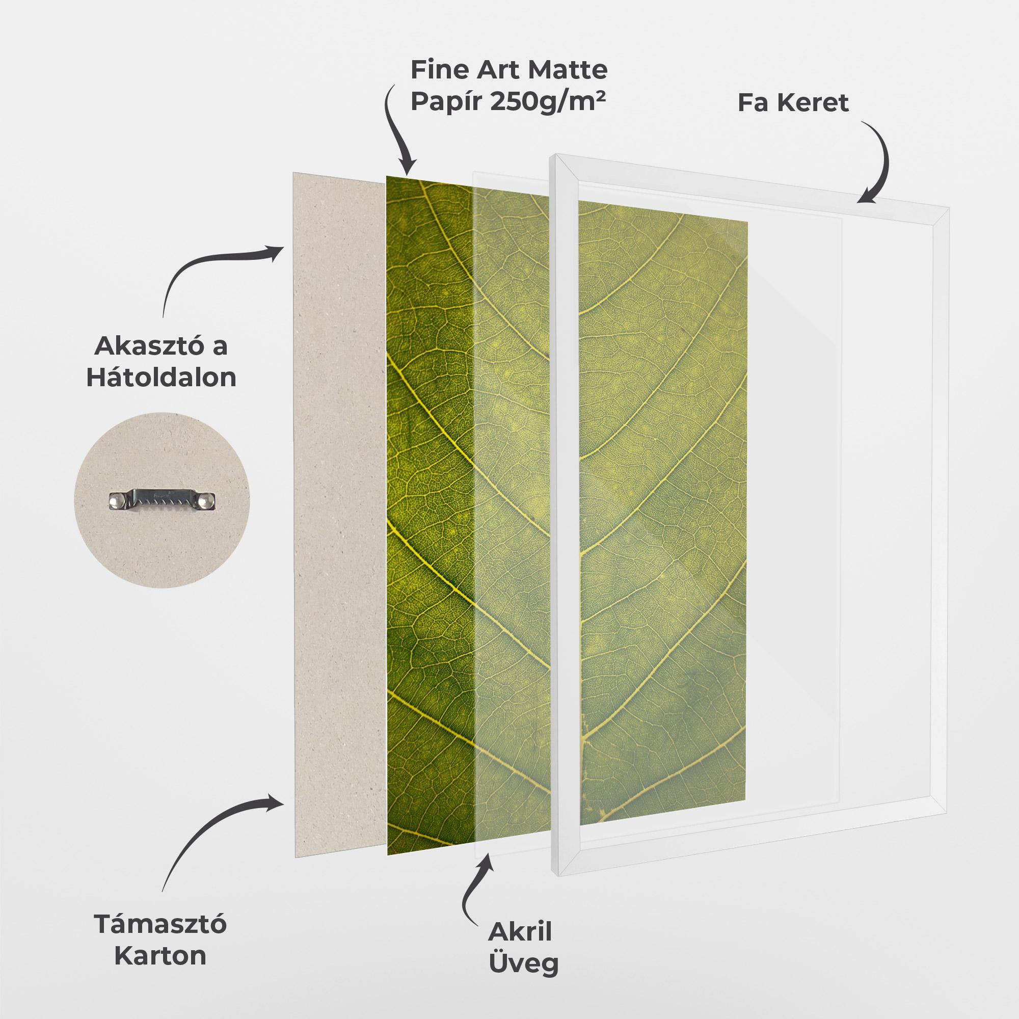 Keretezett Poszter Leaf Closeup Forest mockup 1