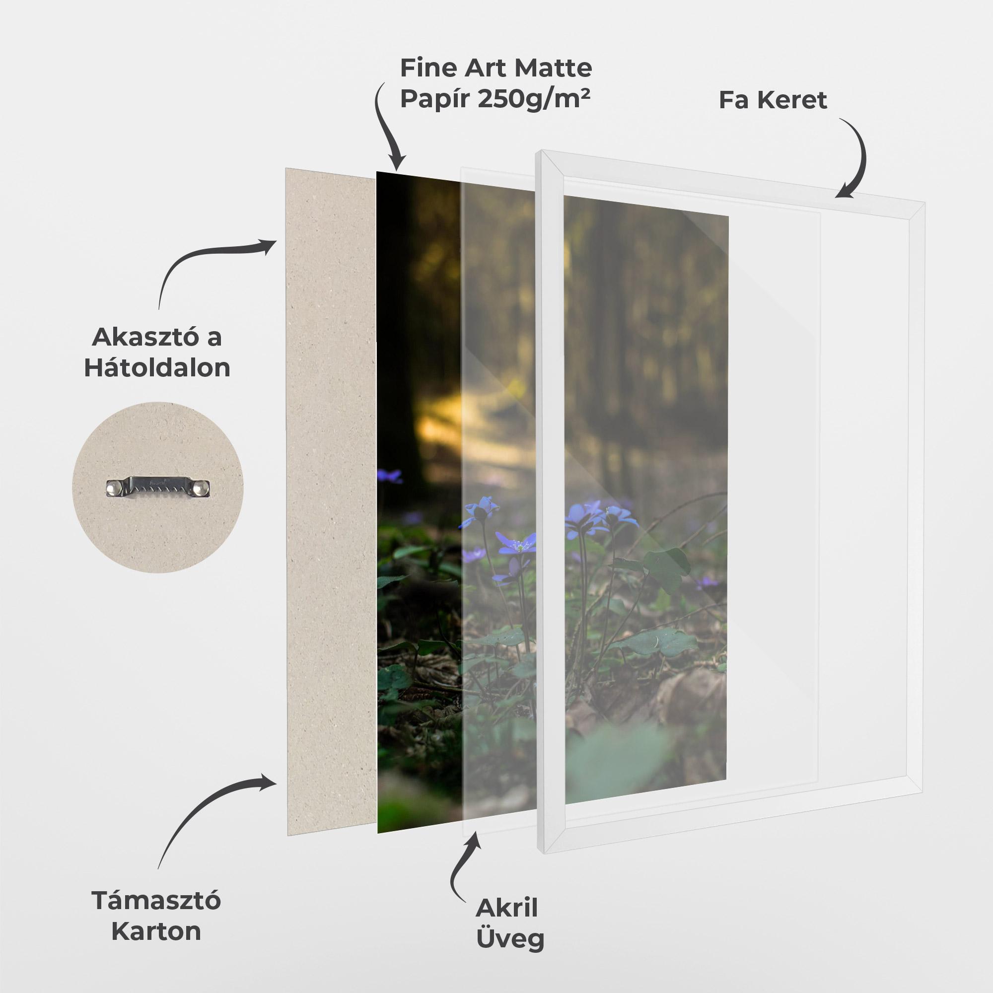 Keretezett Poszter Purple Flower Forest mockup 1