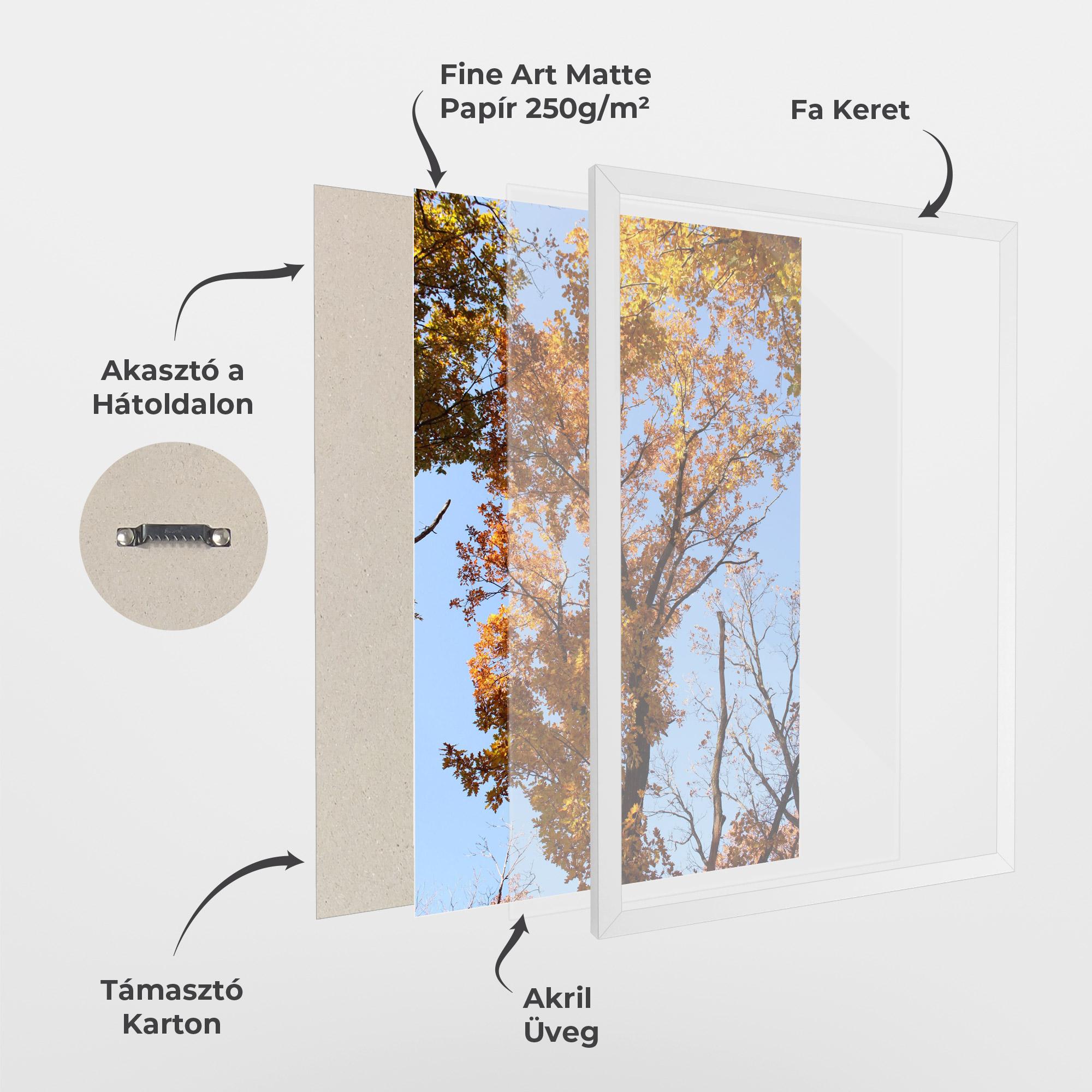 Keretezett Poszter Yellow Tree Forest mockup 1
