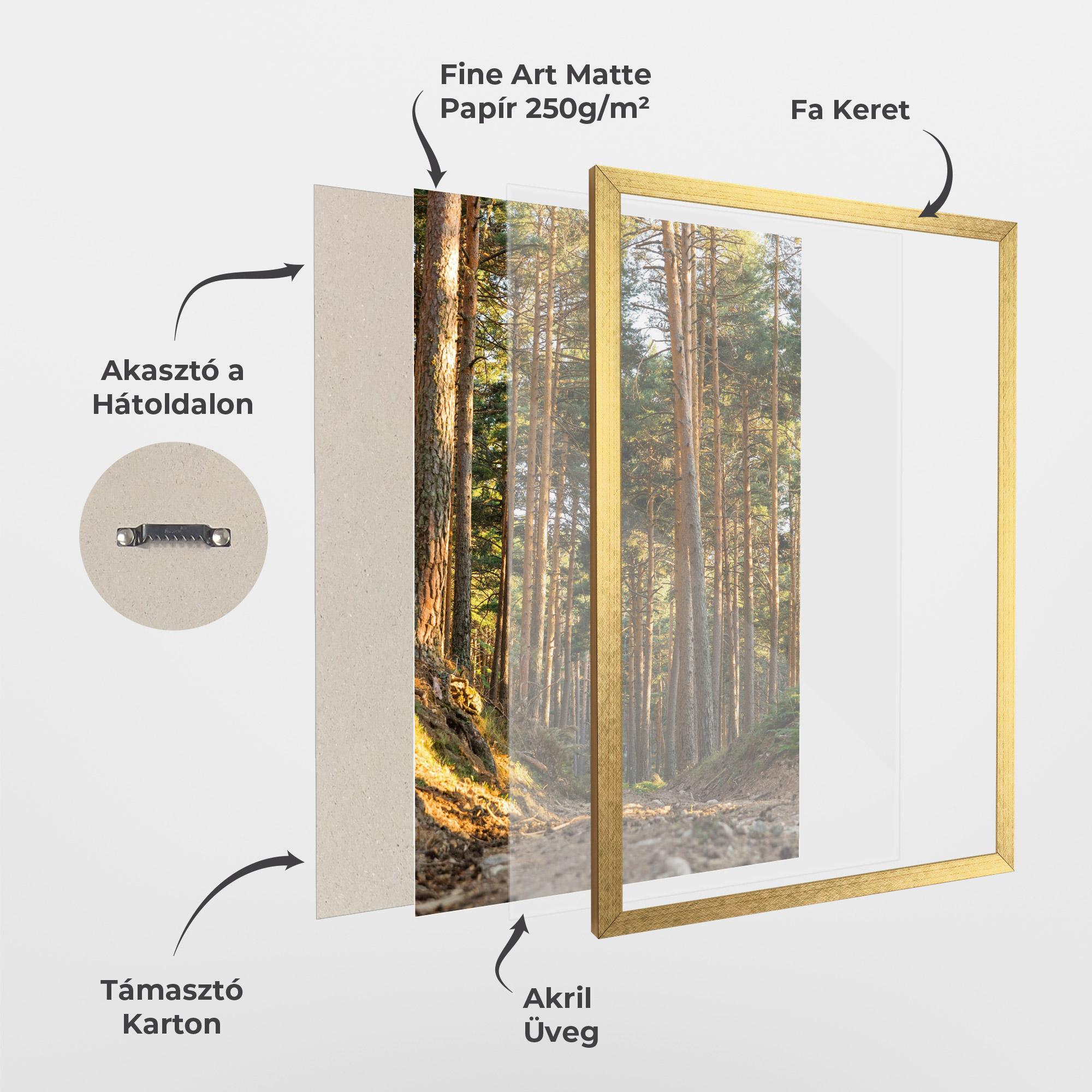 Keretezett Poszter Big Trees Forest mockup 1