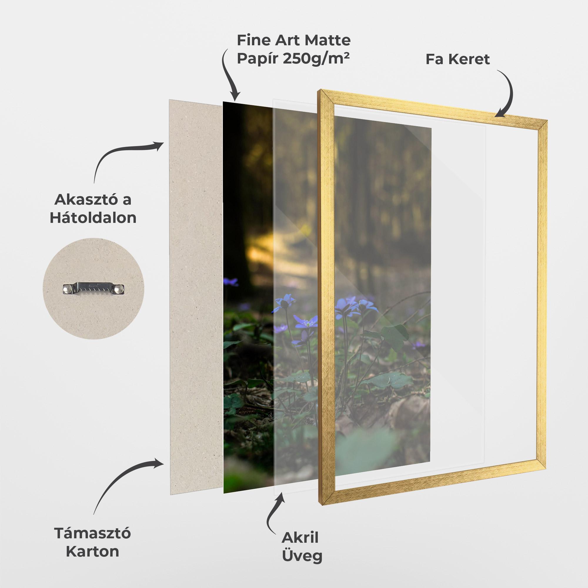 Keretezett Poszter Purple Flower Forest mockup 1