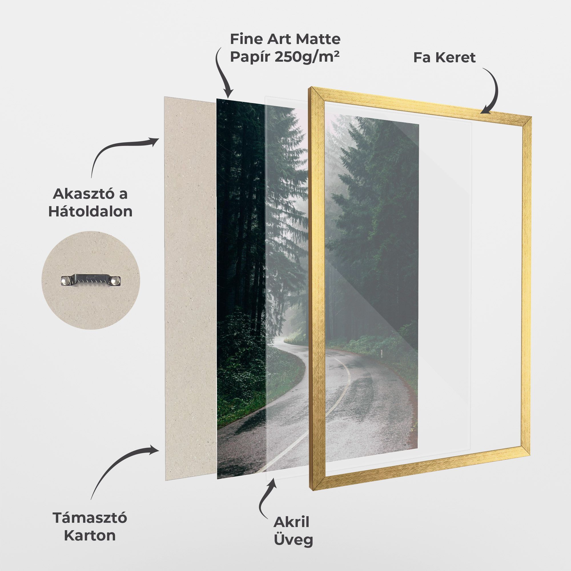 Rainy Road Forest mockup 1