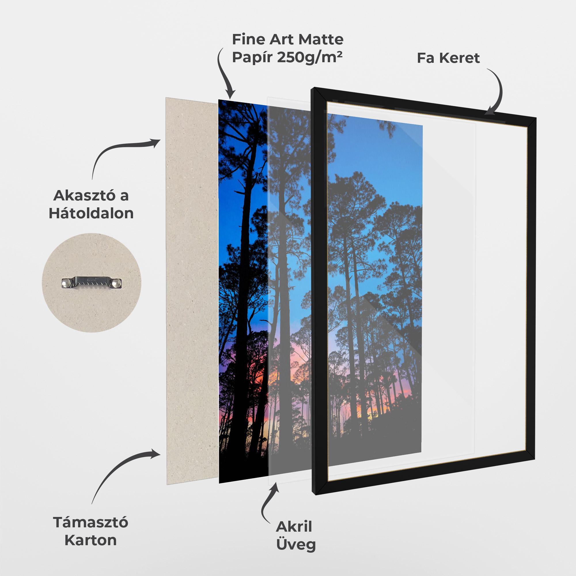 Keretezett Poszter Blue Sky Forest mockup 1