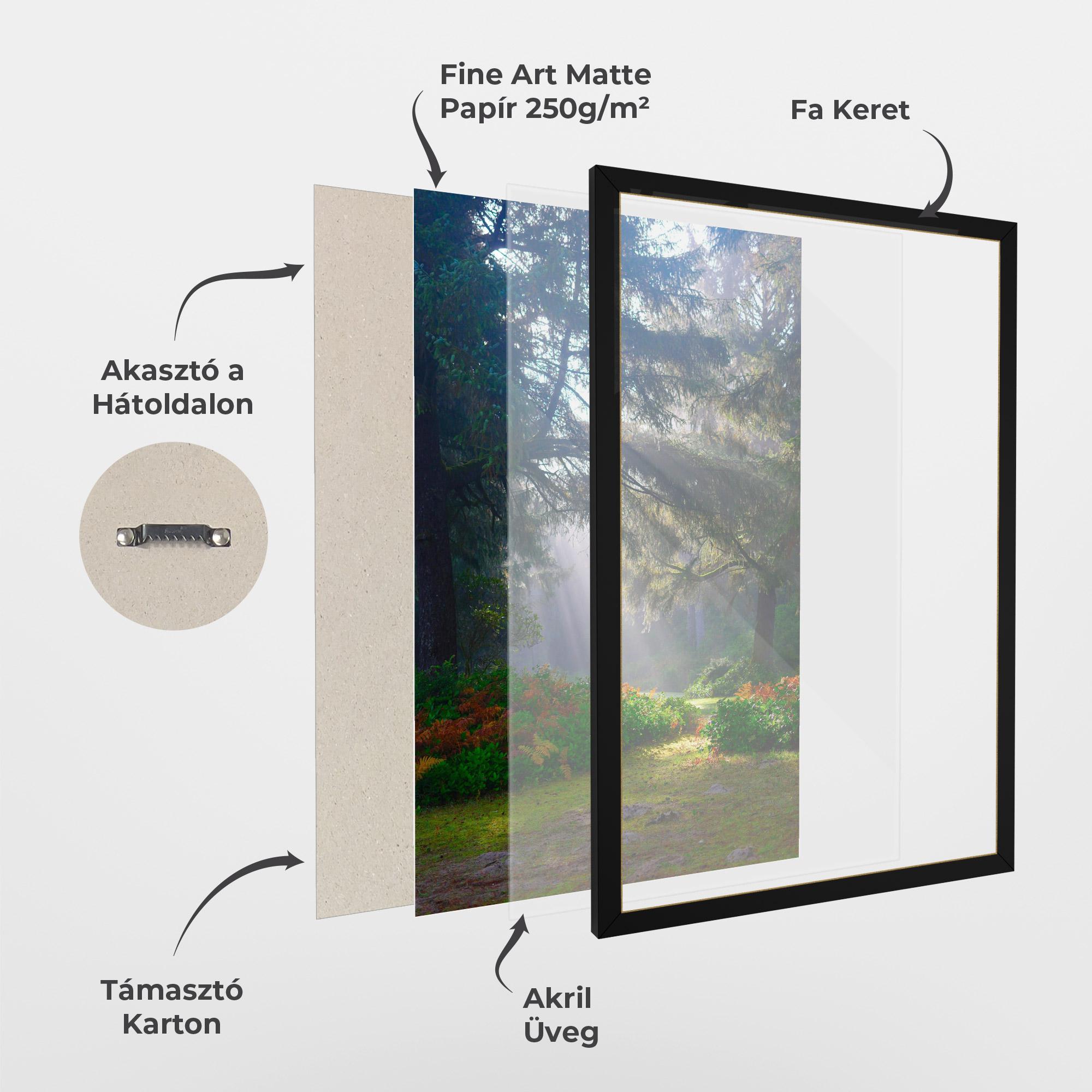 Keretezett Poszter Forest Light mockup 1