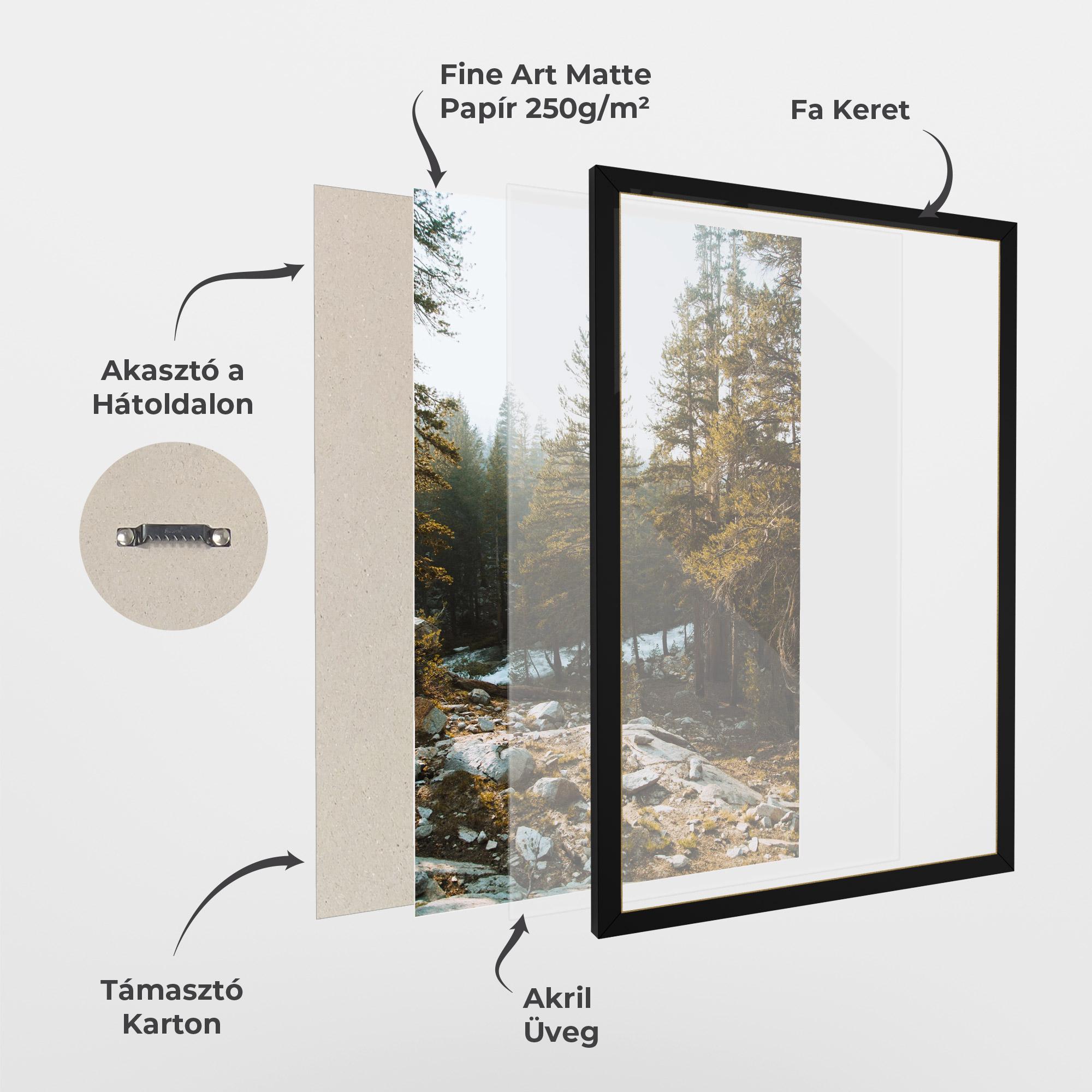 Keretezett Poszter Rock Forest View mockup 1