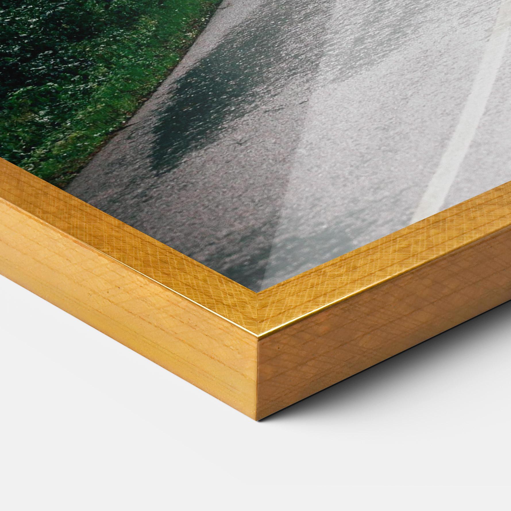 Keretezett Poszter Rainy Road Forest mockup 3