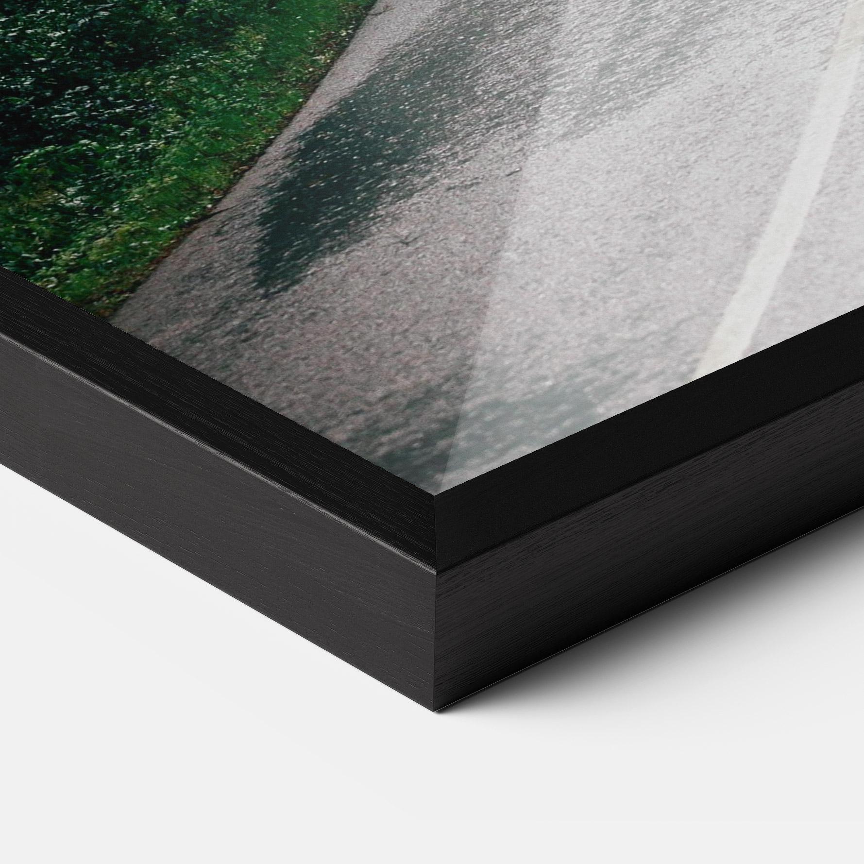 Keretezett Poszter Rainy Road Forest mockup 3