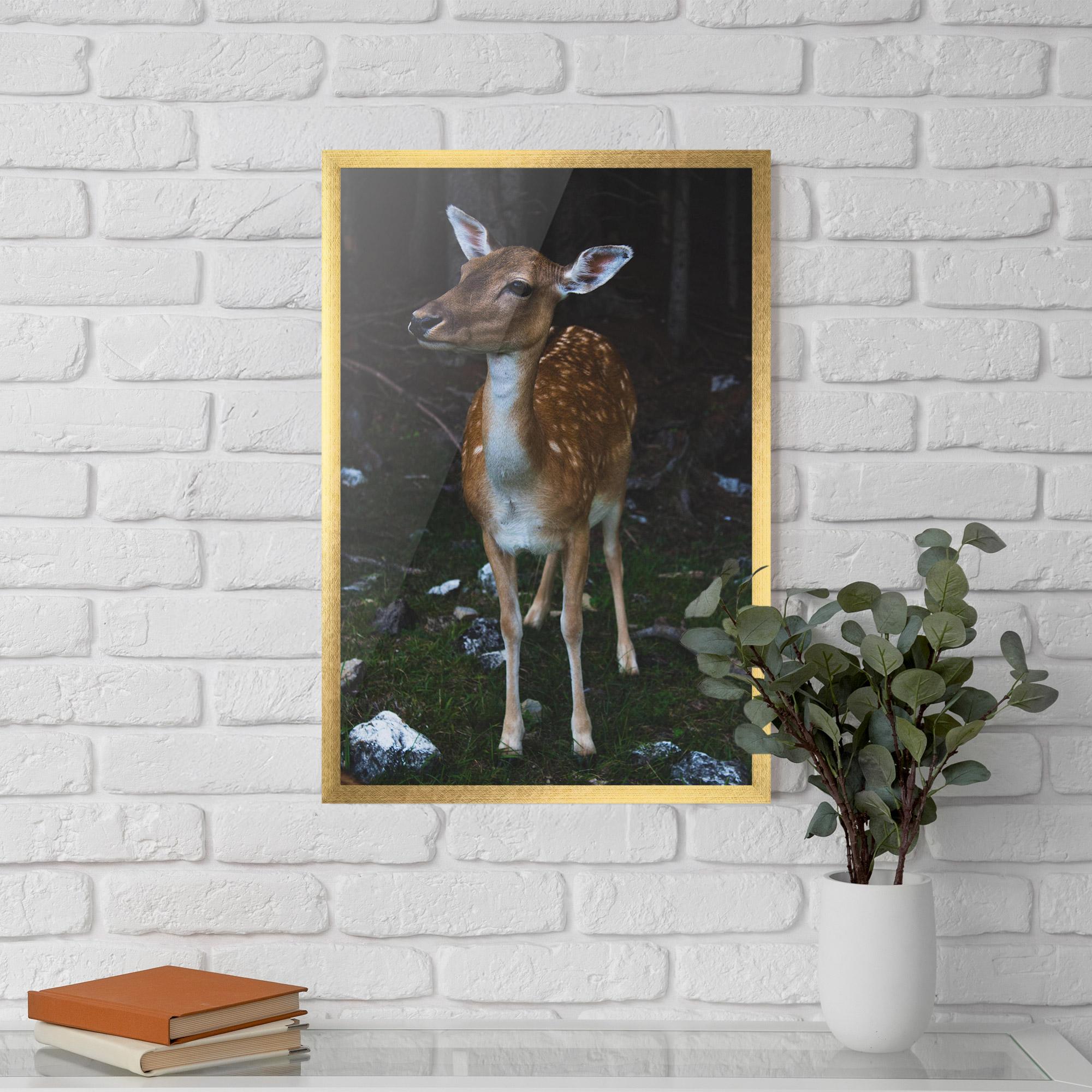 Keretezett Poszter Forest Cute Deer mockup 5