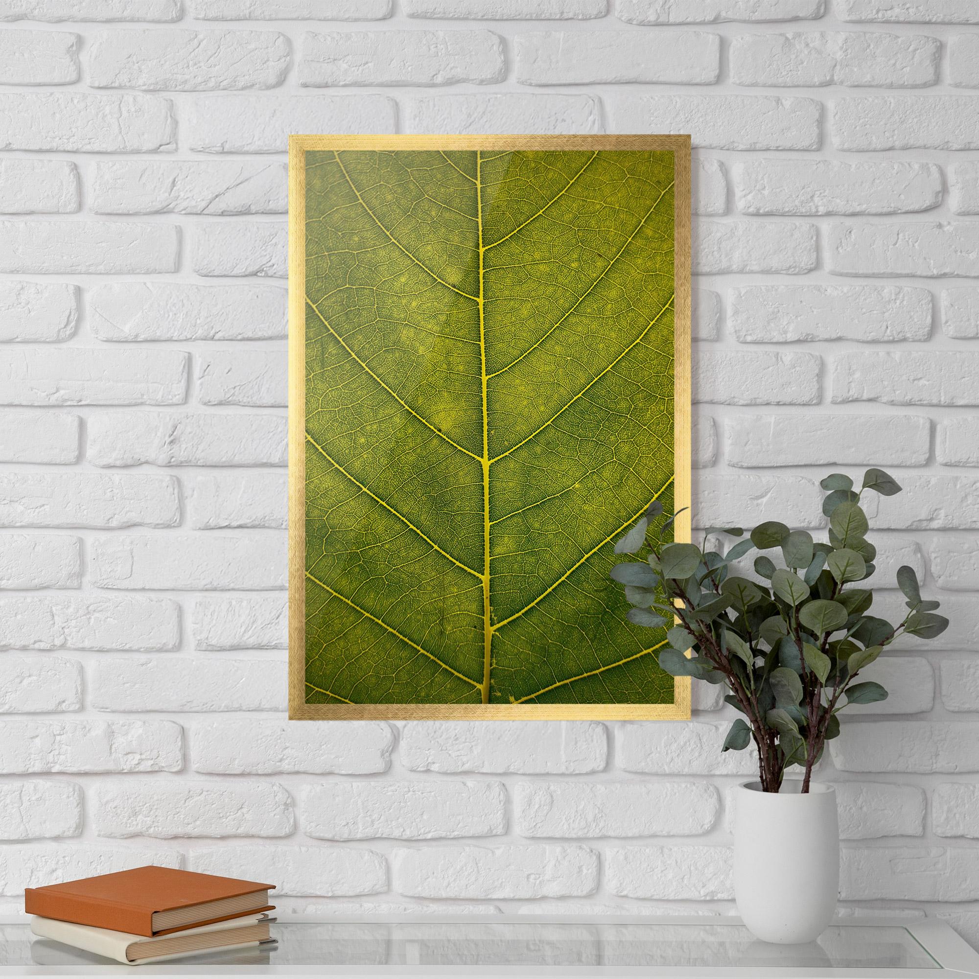 Keretezett Poszter Leaf Closeup Forest mockup 5