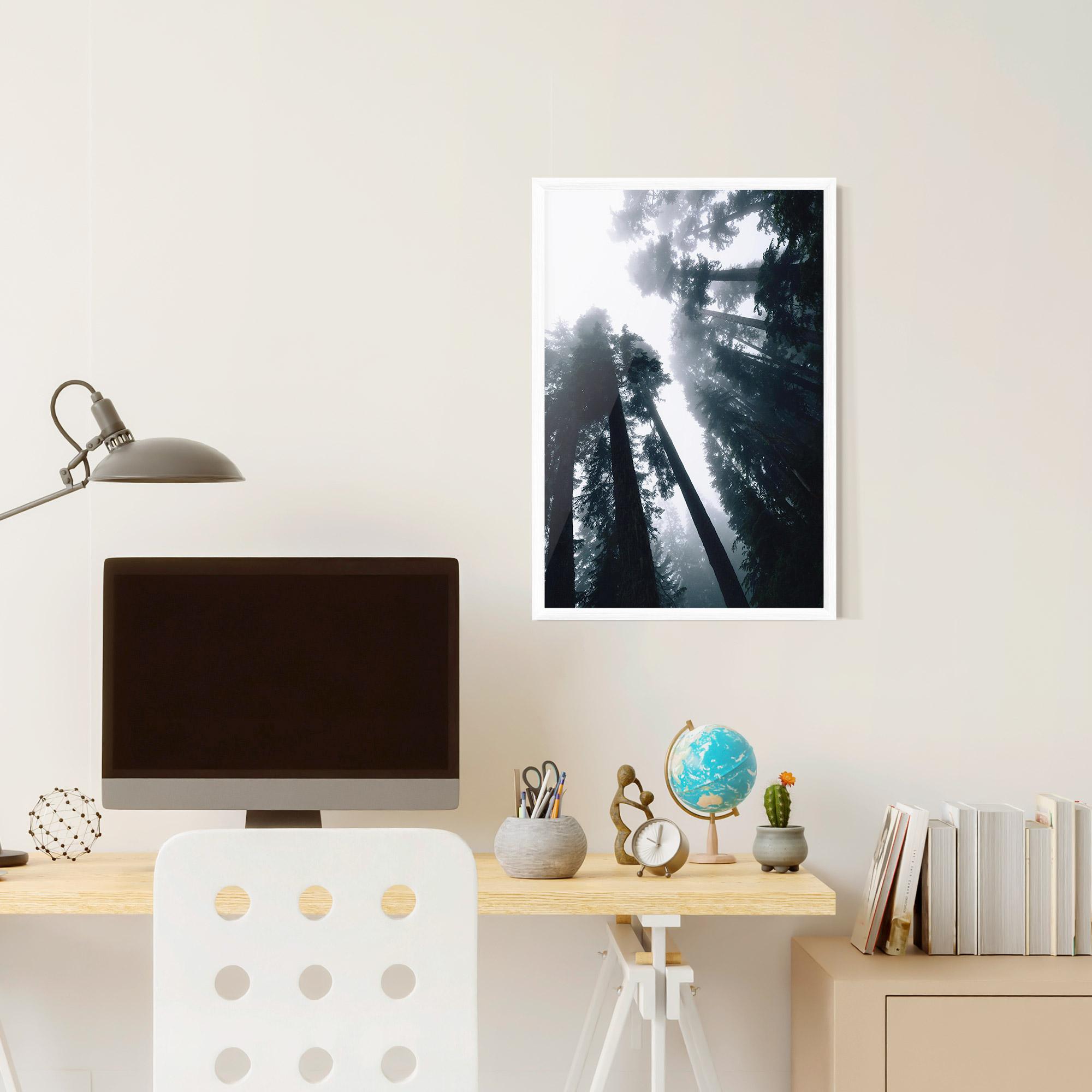 Keretezett Poszter Foggy Big Trees mockup 6