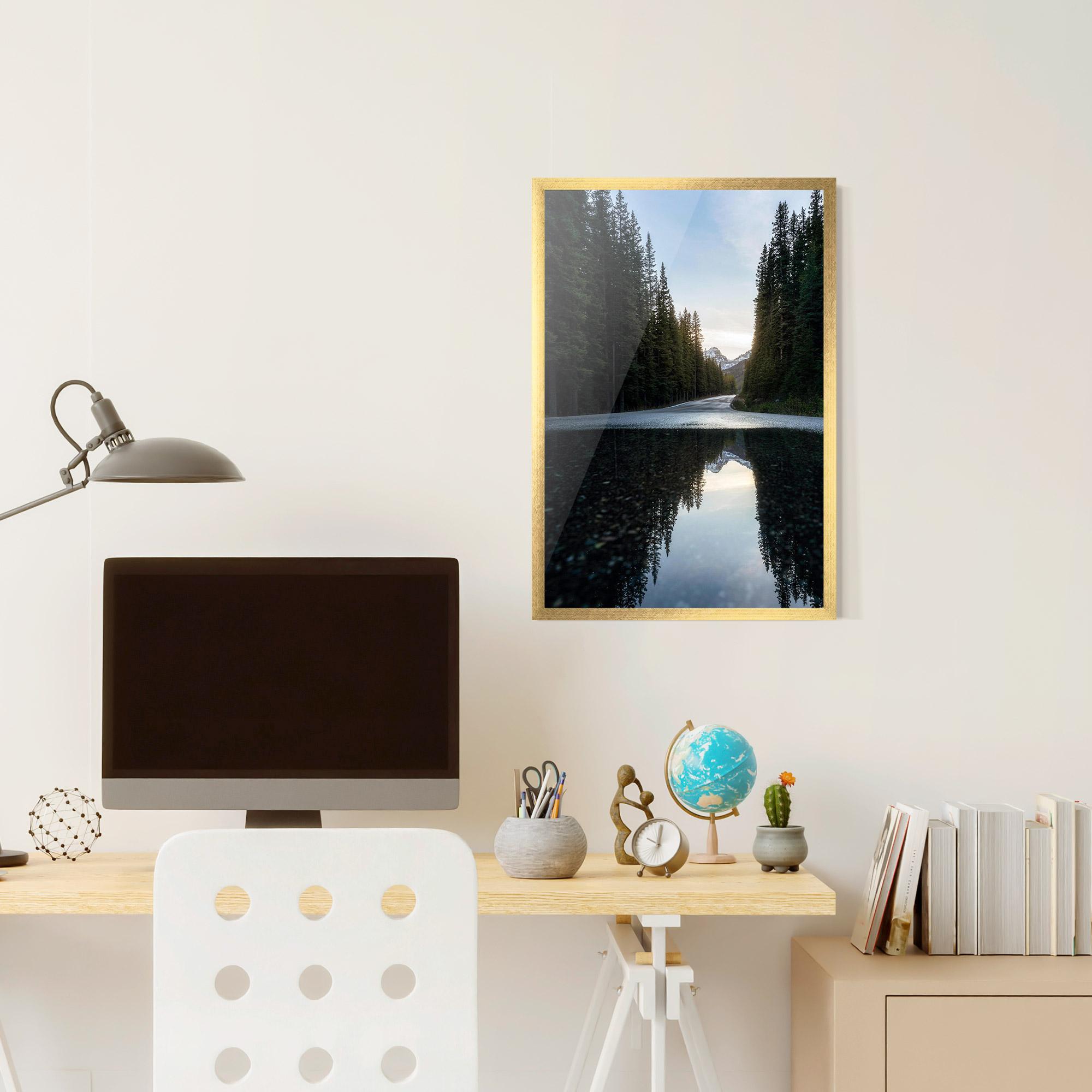 Keretezett Poszter Big Lake Forest mockup 6